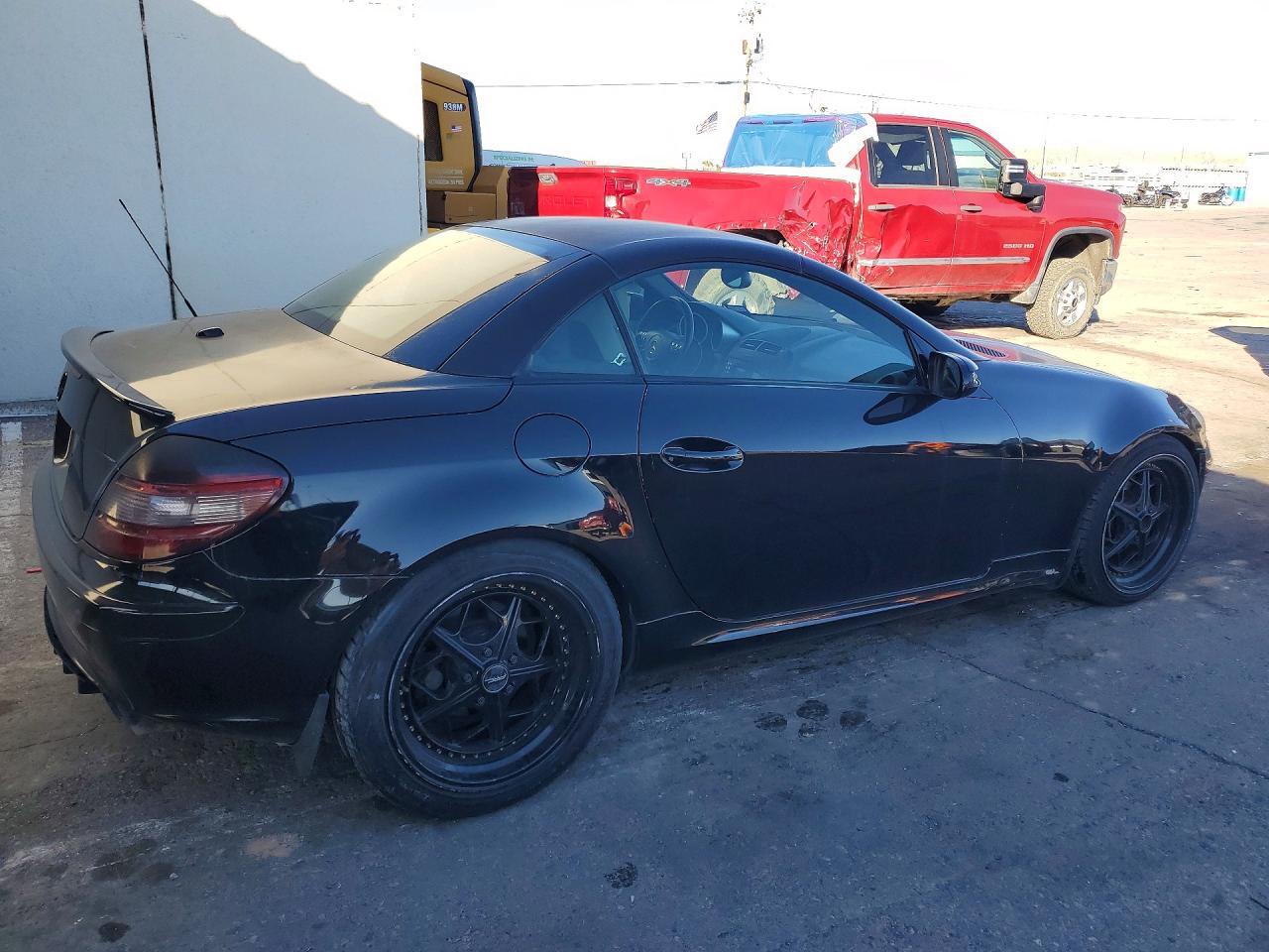 2007 Mercedes-benz Slk 280 Black vin: WDBWK54F37F152568