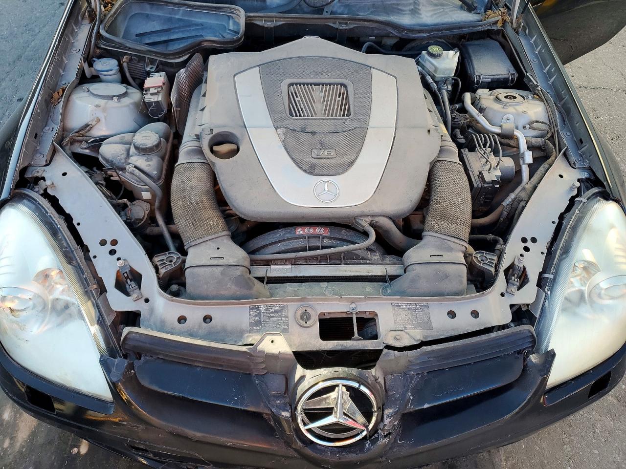 2007 Mercedes-benz Slk 280 Black vin: WDBWK54F37F152568