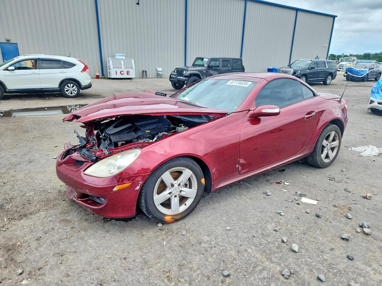 2007 Mercedes-benz Slk 280 Red vin: WDBWK54F37F157446