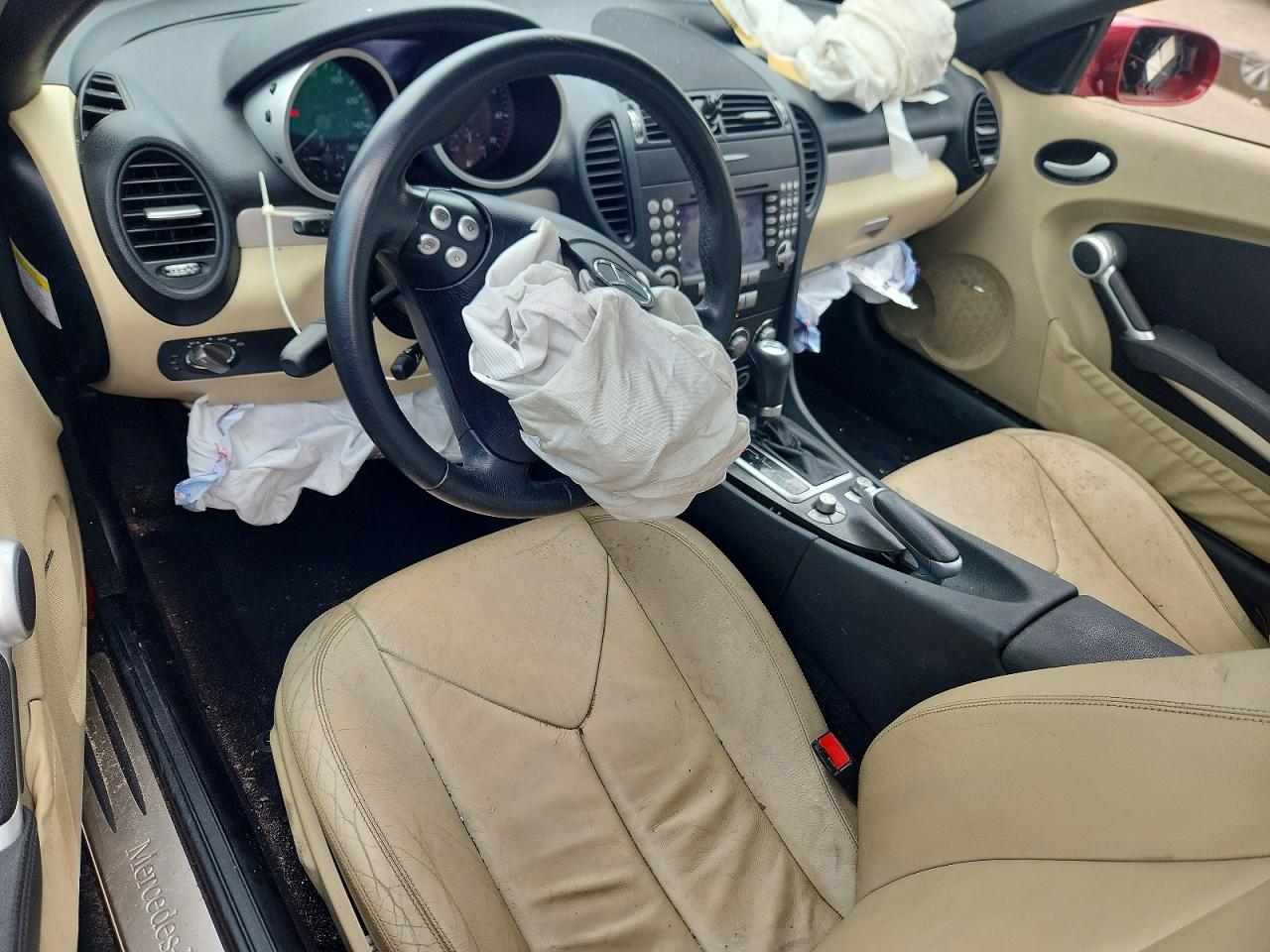 2007 Mercedes-benz Slk 280 Red vin: WDBWK54F37F157446