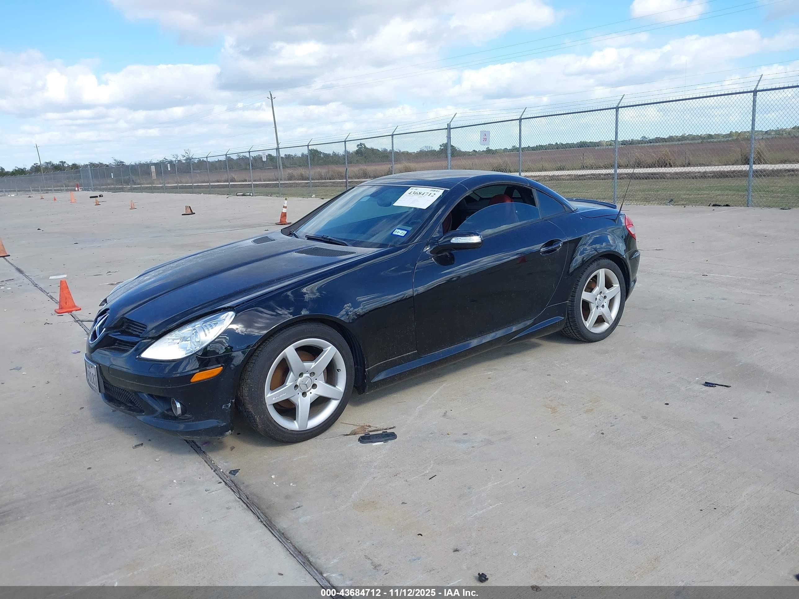 2007 Mercedes-benz Slk 280 Black vin: WDBWK54F37F162694