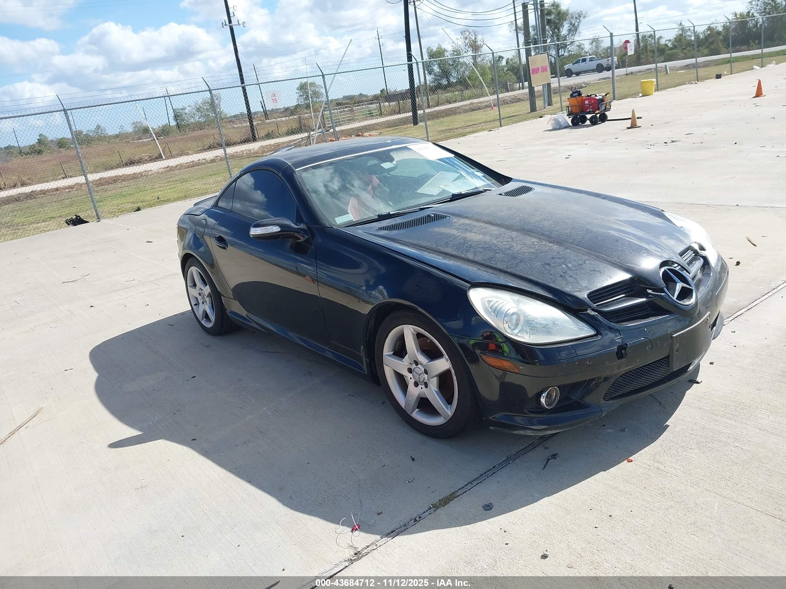 2007 Mercedes-benz Slk 280 Black vin: WDBWK54F37F162694