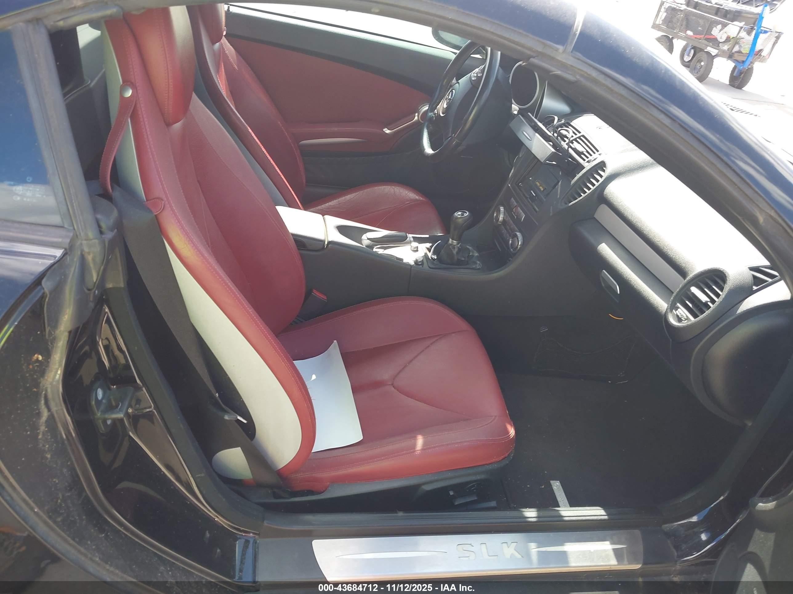 2007 Mercedes-benz Slk 280 Black vin: WDBWK54F37F162694