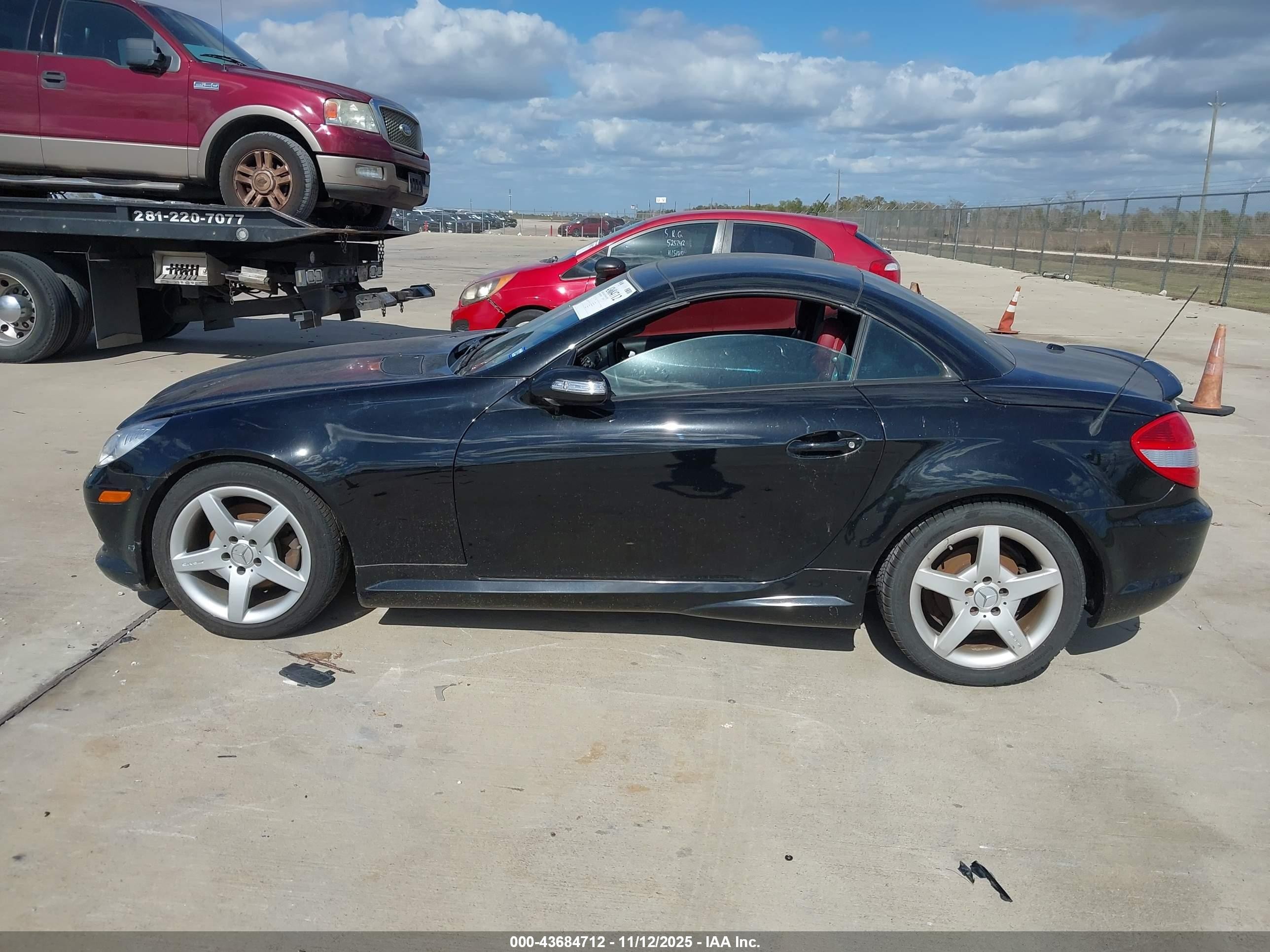 2007 Mercedes-benz Slk 280 Black vin: WDBWK54F37F162694