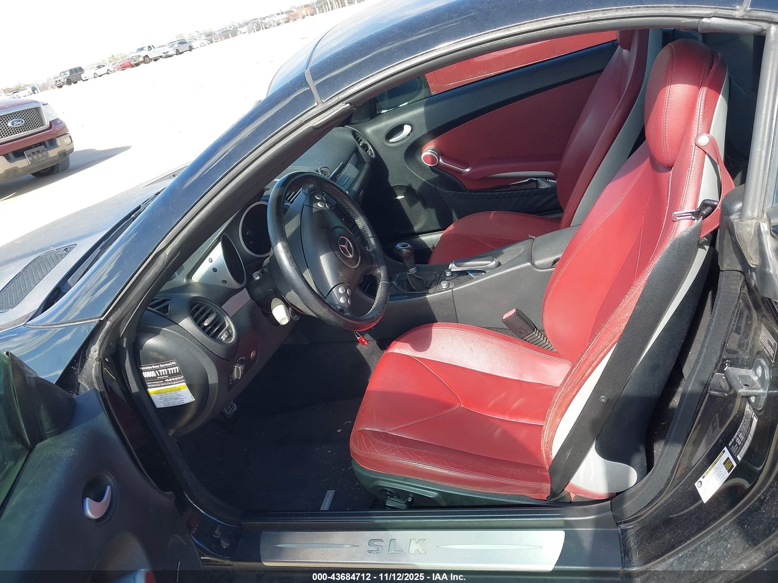 2007 Mercedes-benz Slk 280 Black vin: WDBWK54F37F162694