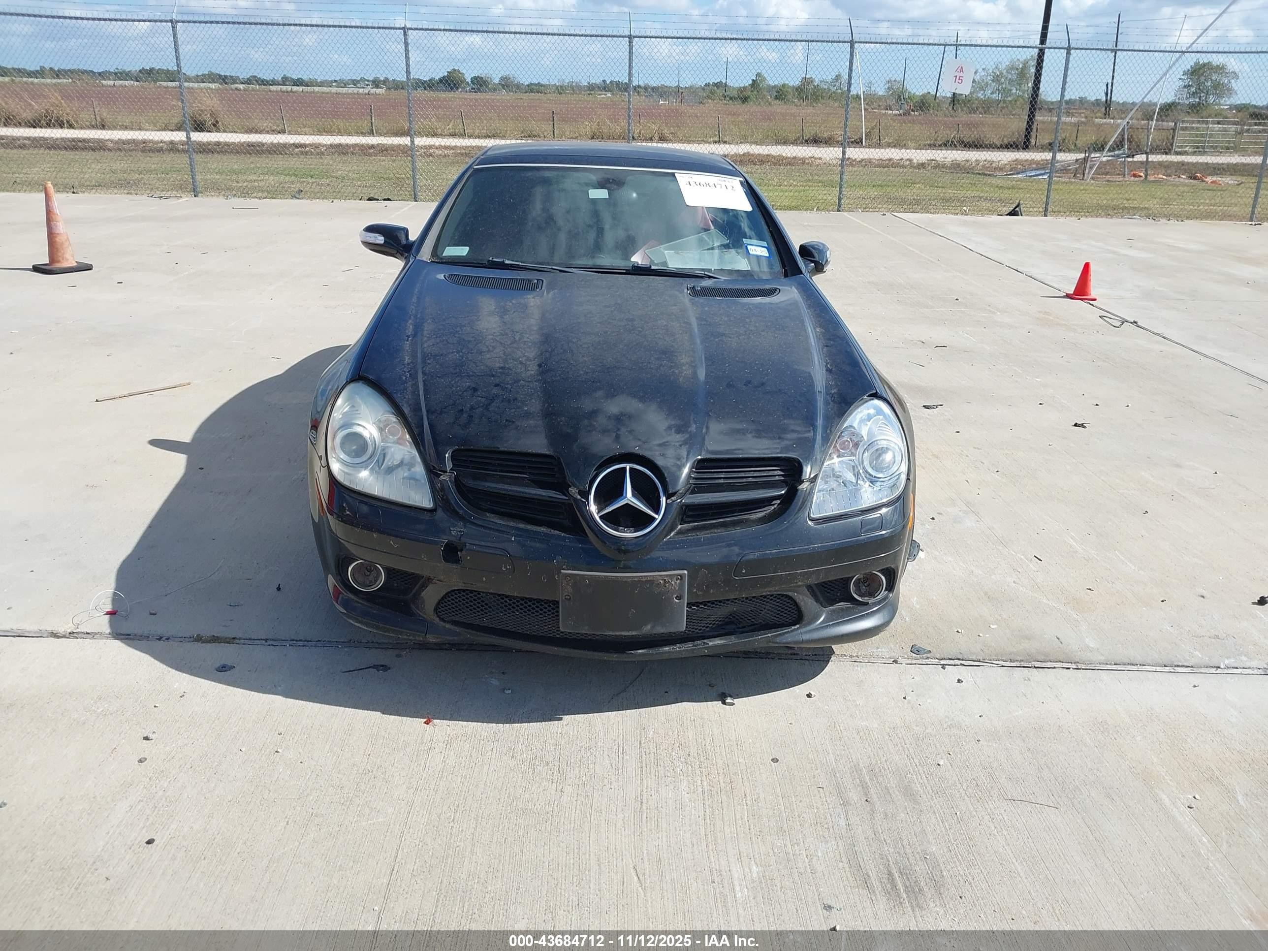 2007 Mercedes-benz Slk 280 Black vin: WDBWK54F37F162694