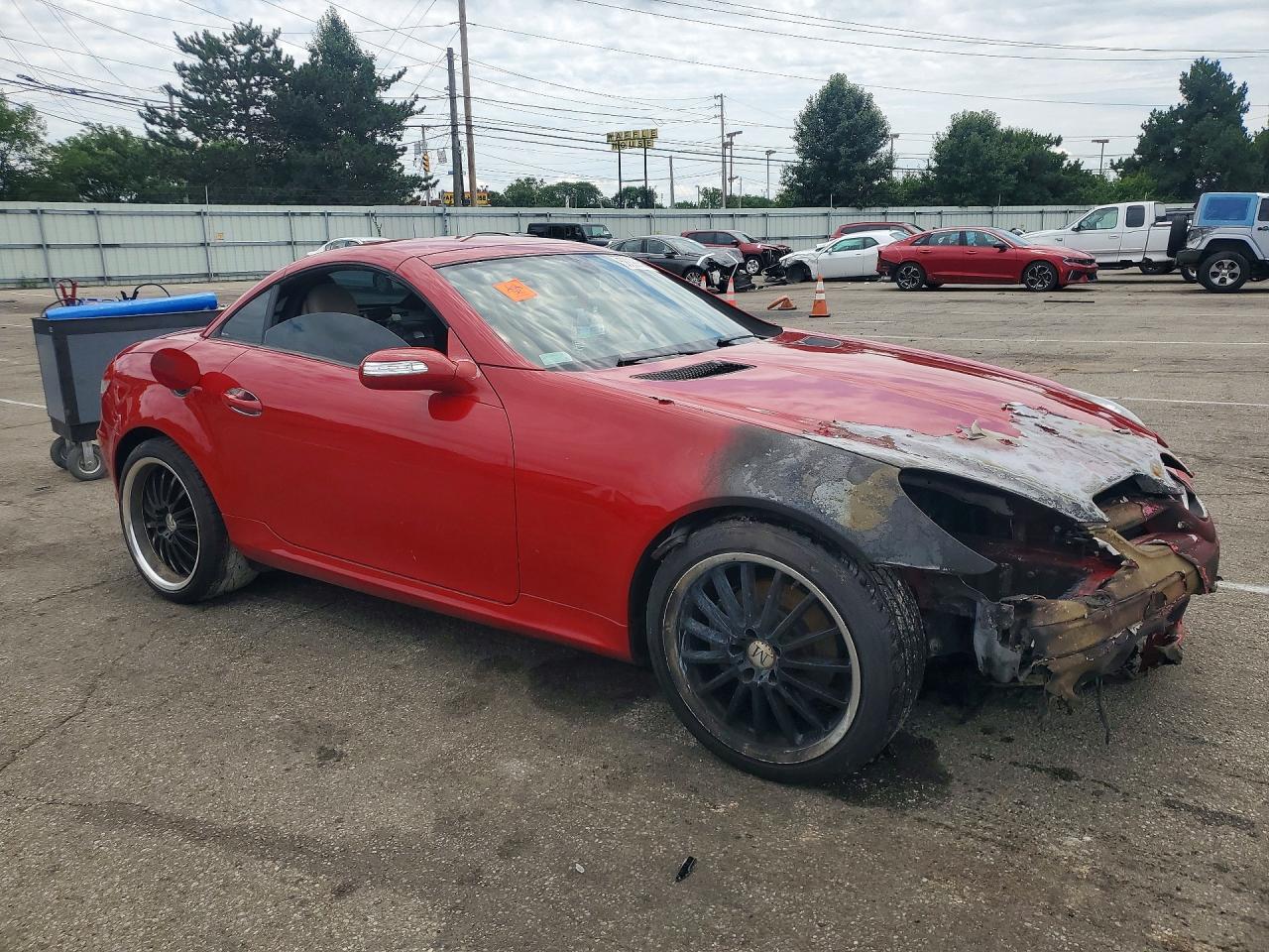 2007 Mercedes-benz Slk 280 Red vin: WDBWK54F37F167703
