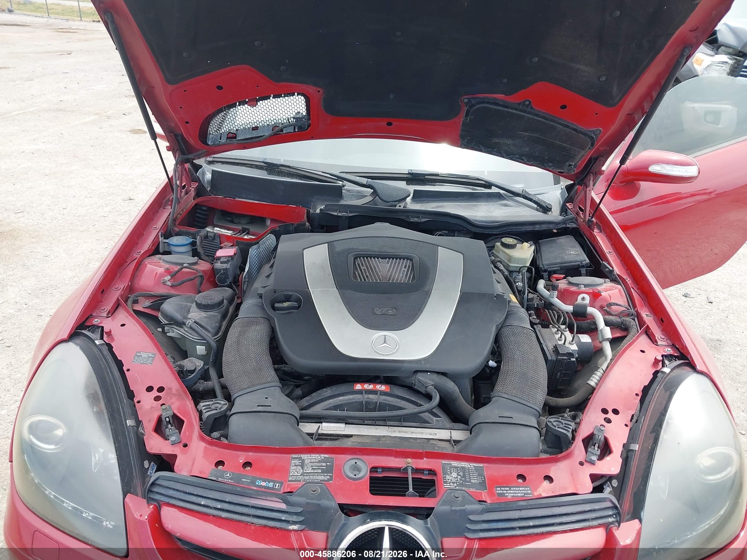 2006 Mercedes-benz Slk 280   Red vin: WDBWK54F46F099720