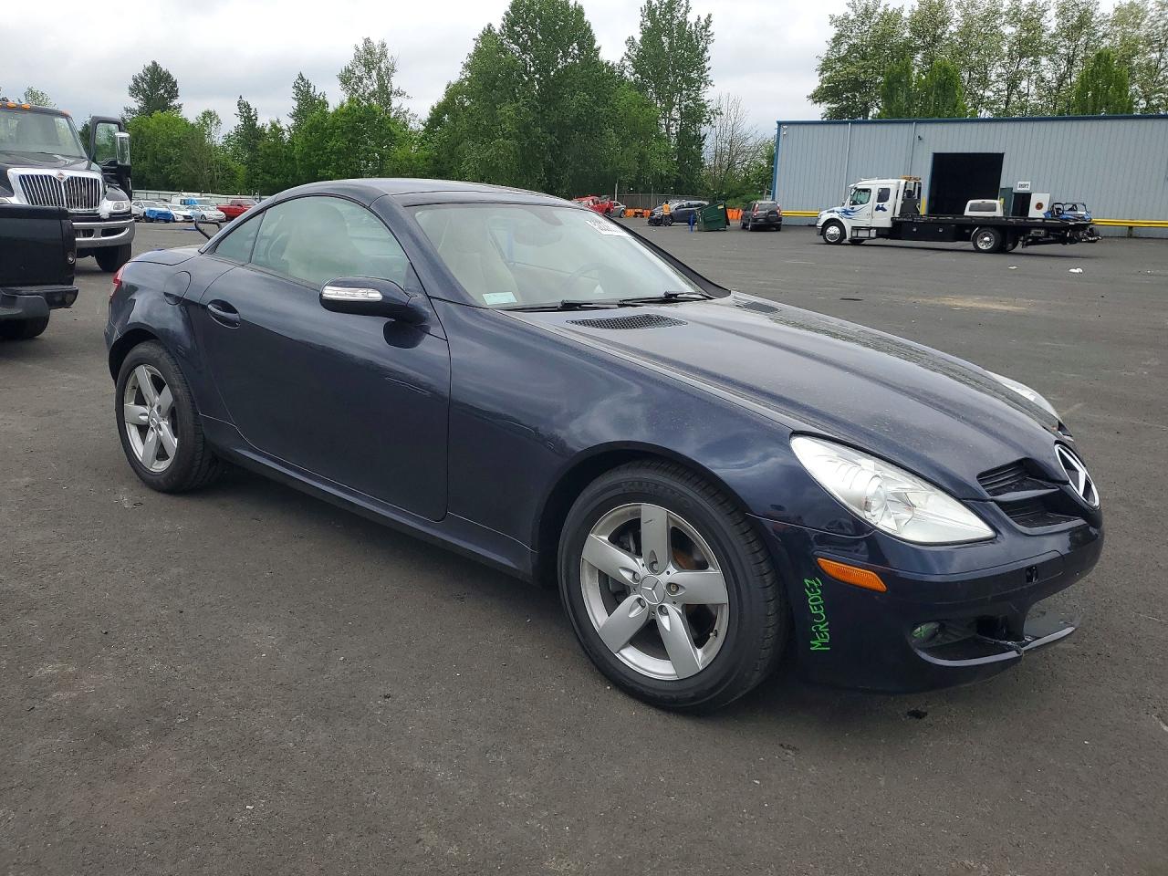 2006 Mercedes-benz Slk 280 Blue vin: WDBWK54F46F100039
