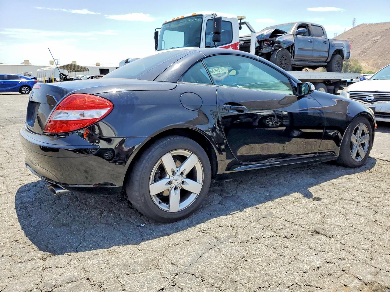 2007 Mercedes-benz Slk 280 Black vin: WDBWK54F47F136928