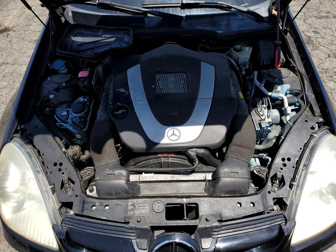 2007 Mercedes-benz Slk 280 Black vin: WDBWK54F47F136928