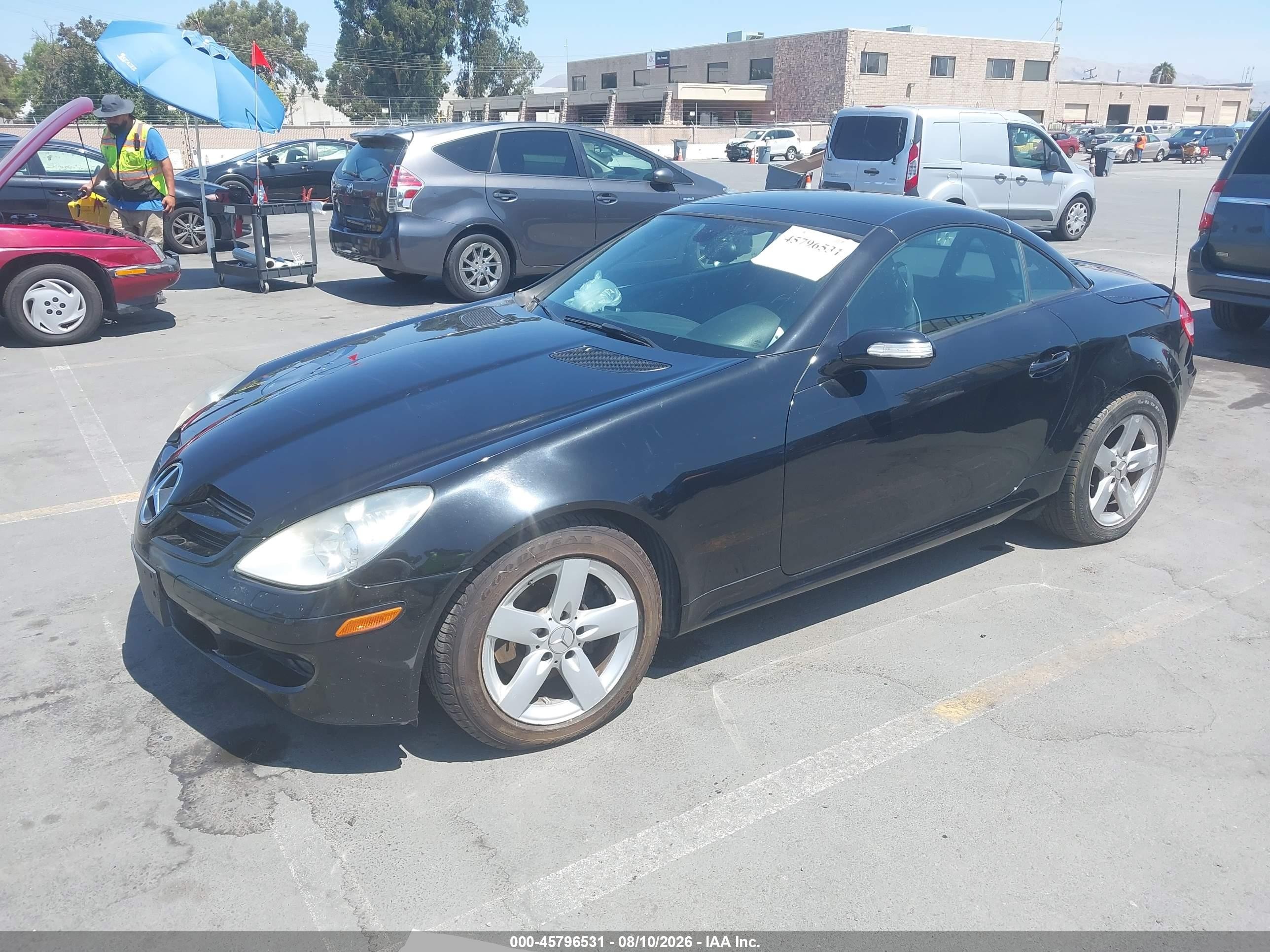 2007 Mercedes-benz Slk 280   Black vin: WDBWK54F47F139330