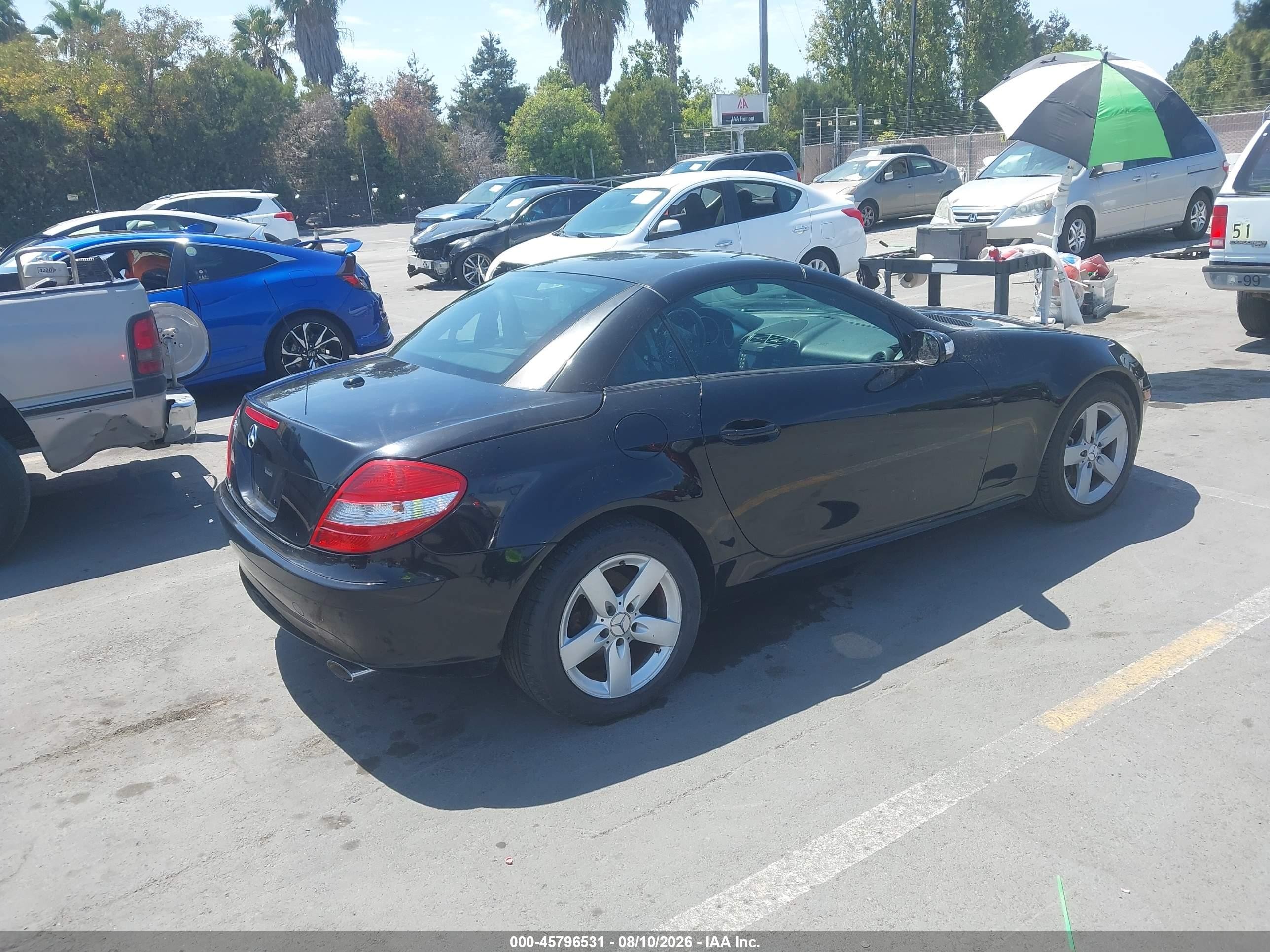2007 Mercedes-benz Slk 280   Black vin: WDBWK54F47F139330