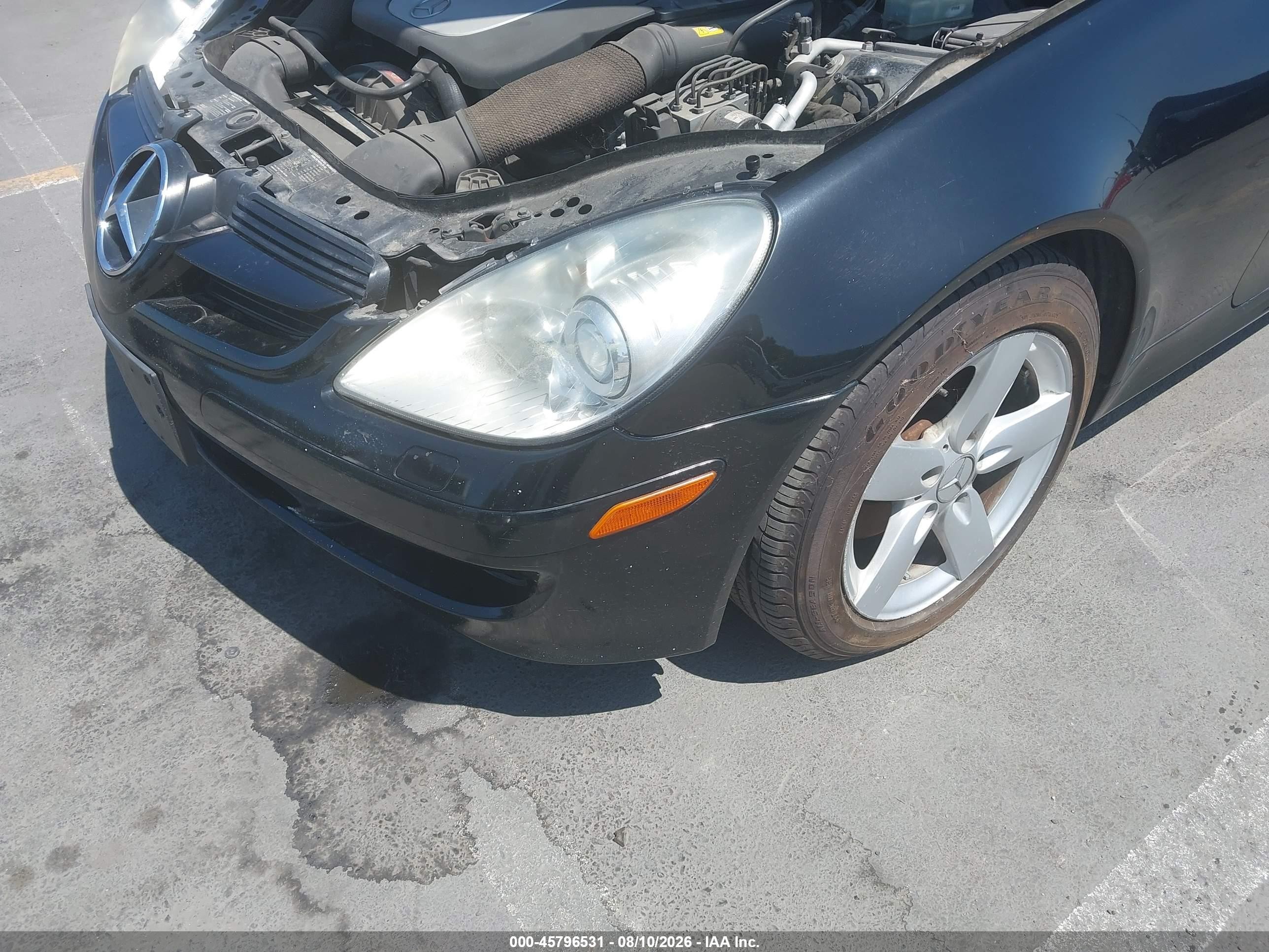 2007 Mercedes-benz Slk 280   Black vin: WDBWK54F47F139330