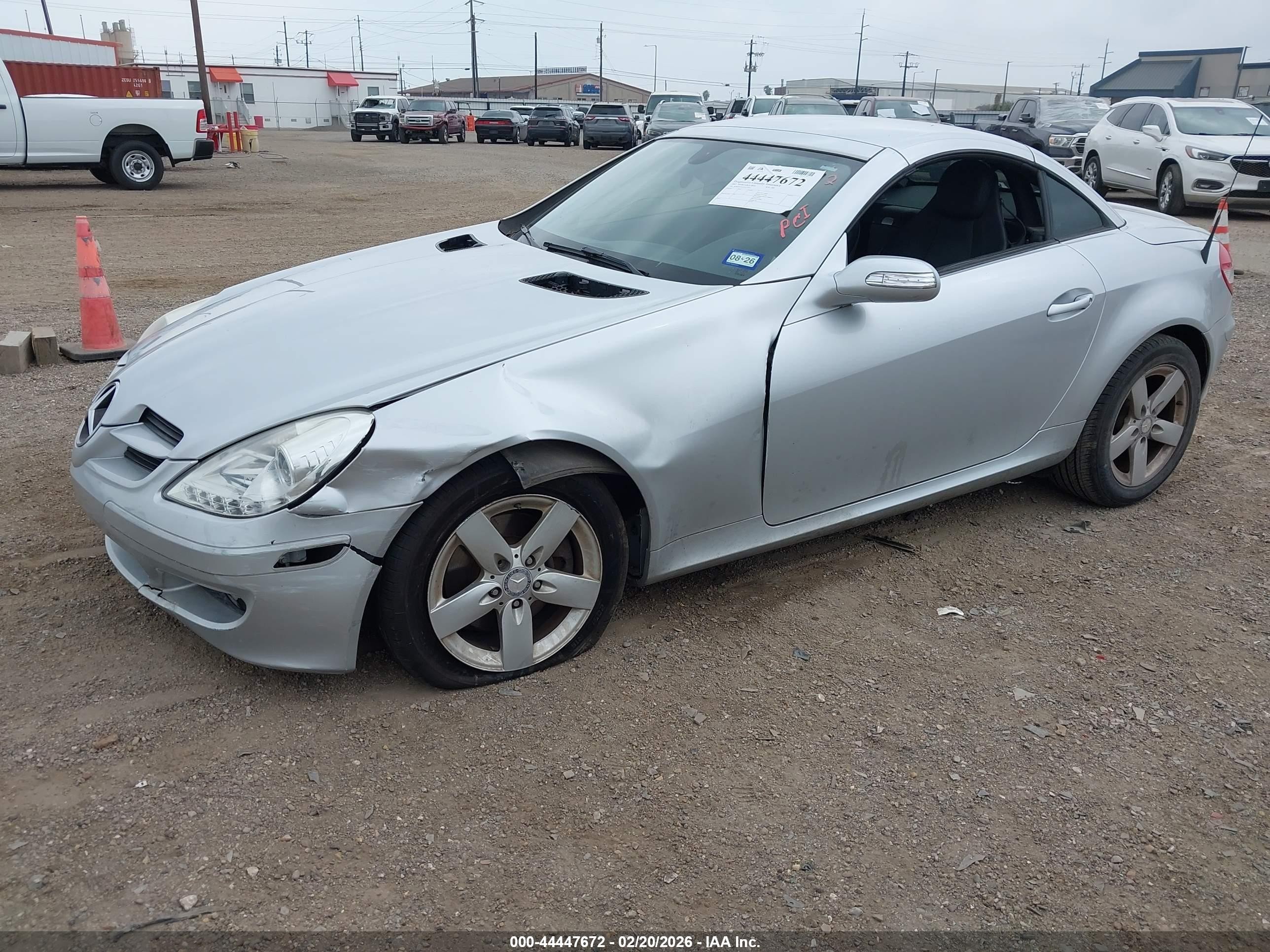 2007 Mercedes-benz Slk 280   Silver vin: WDBWK54F47F157522