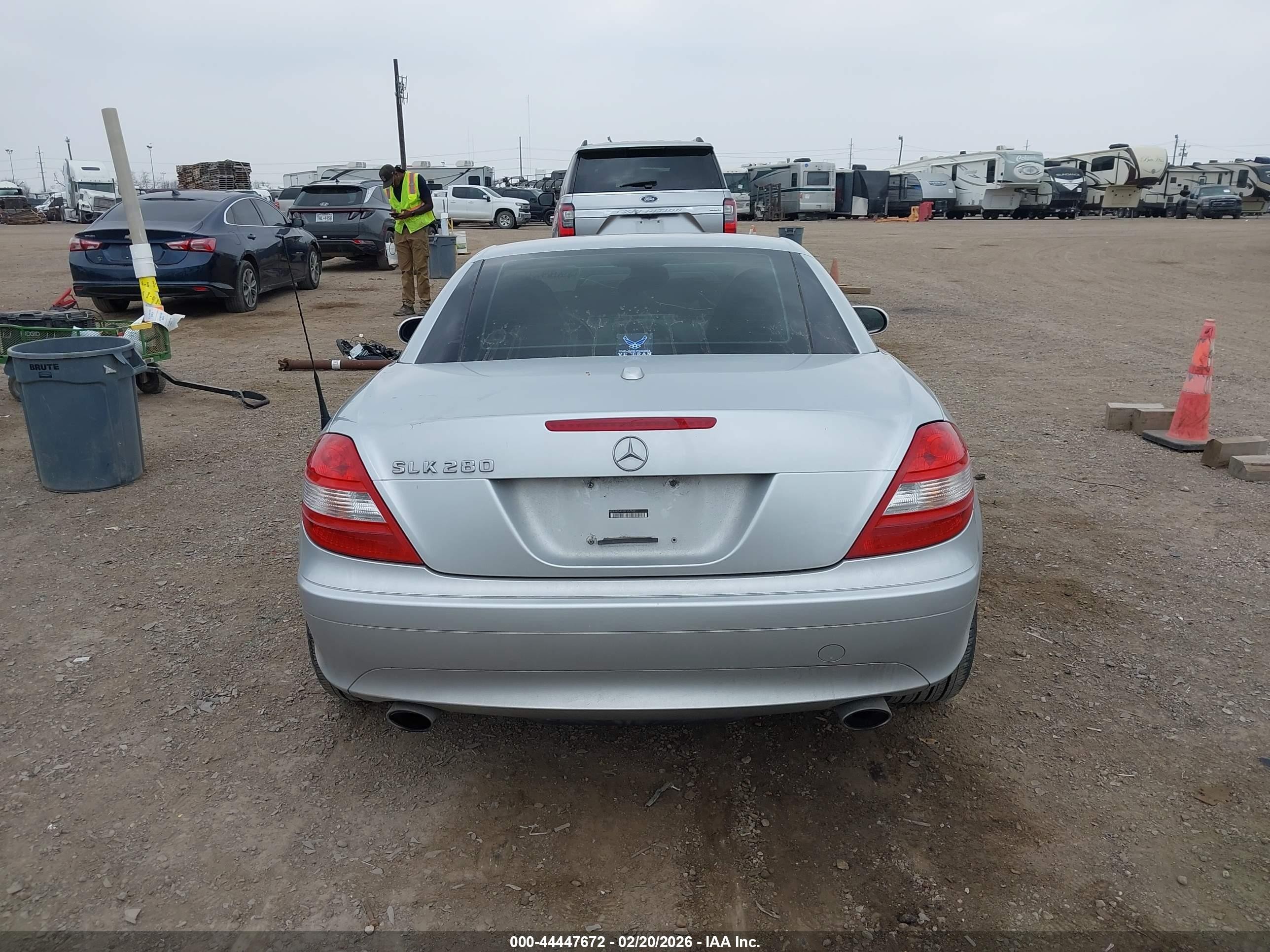 2007 Mercedes-benz Slk 280   Silver vin: WDBWK54F47F157522