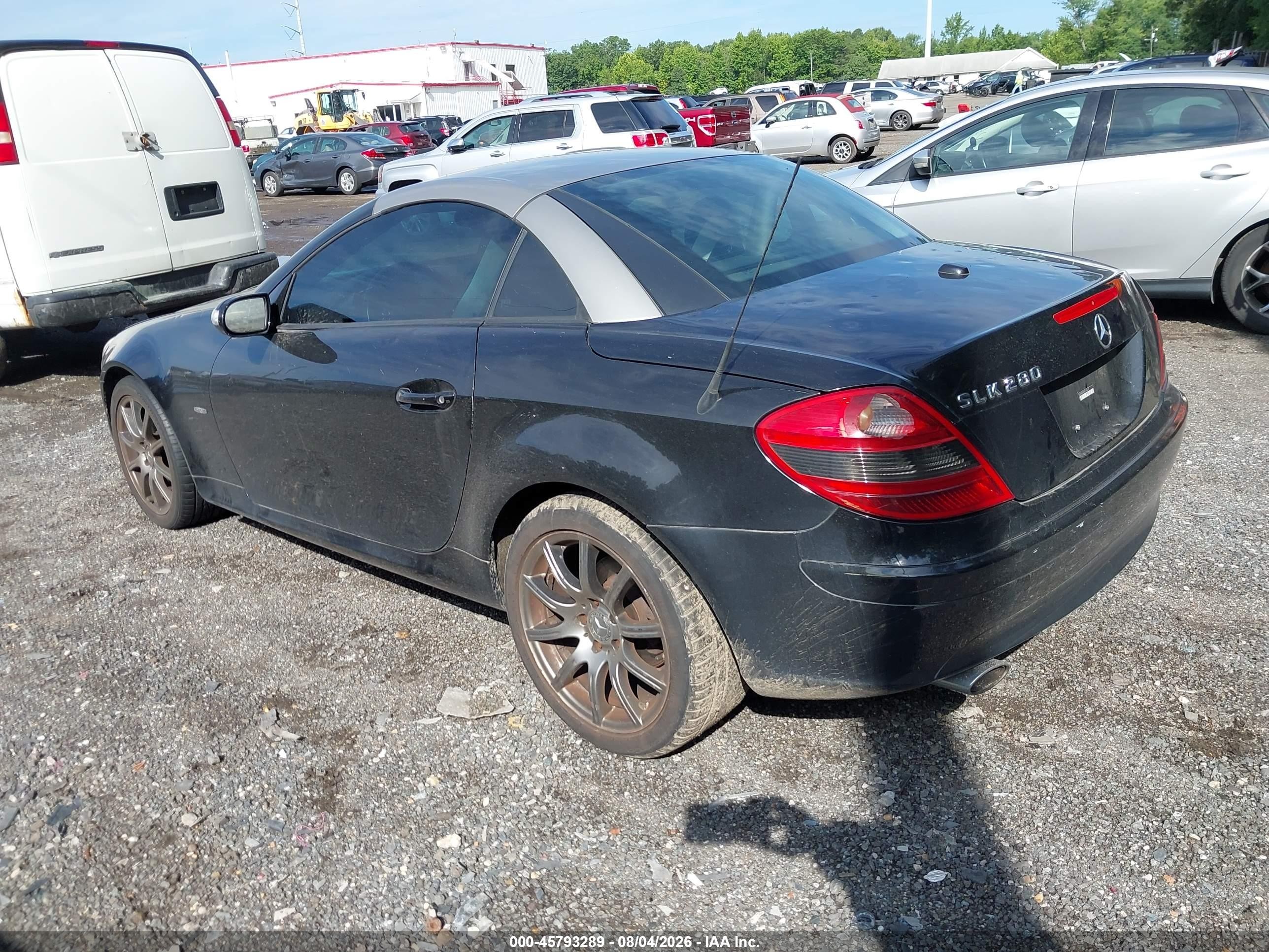 2008 Mercedes-benz Slk 280   Black vin: WDBWK54F48F180347