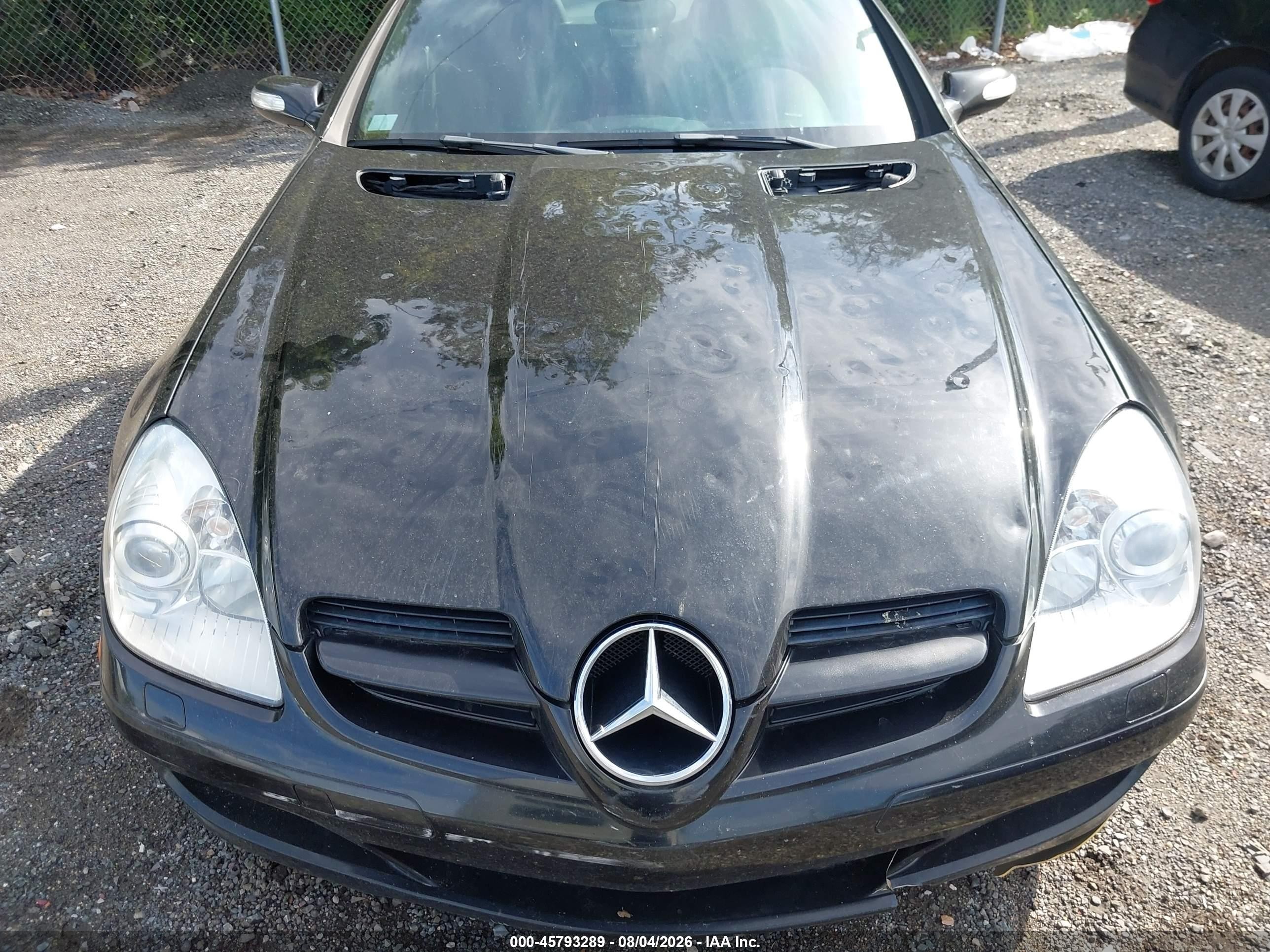 2008 Mercedes-benz Slk 280   Black vin: WDBWK54F48F180347