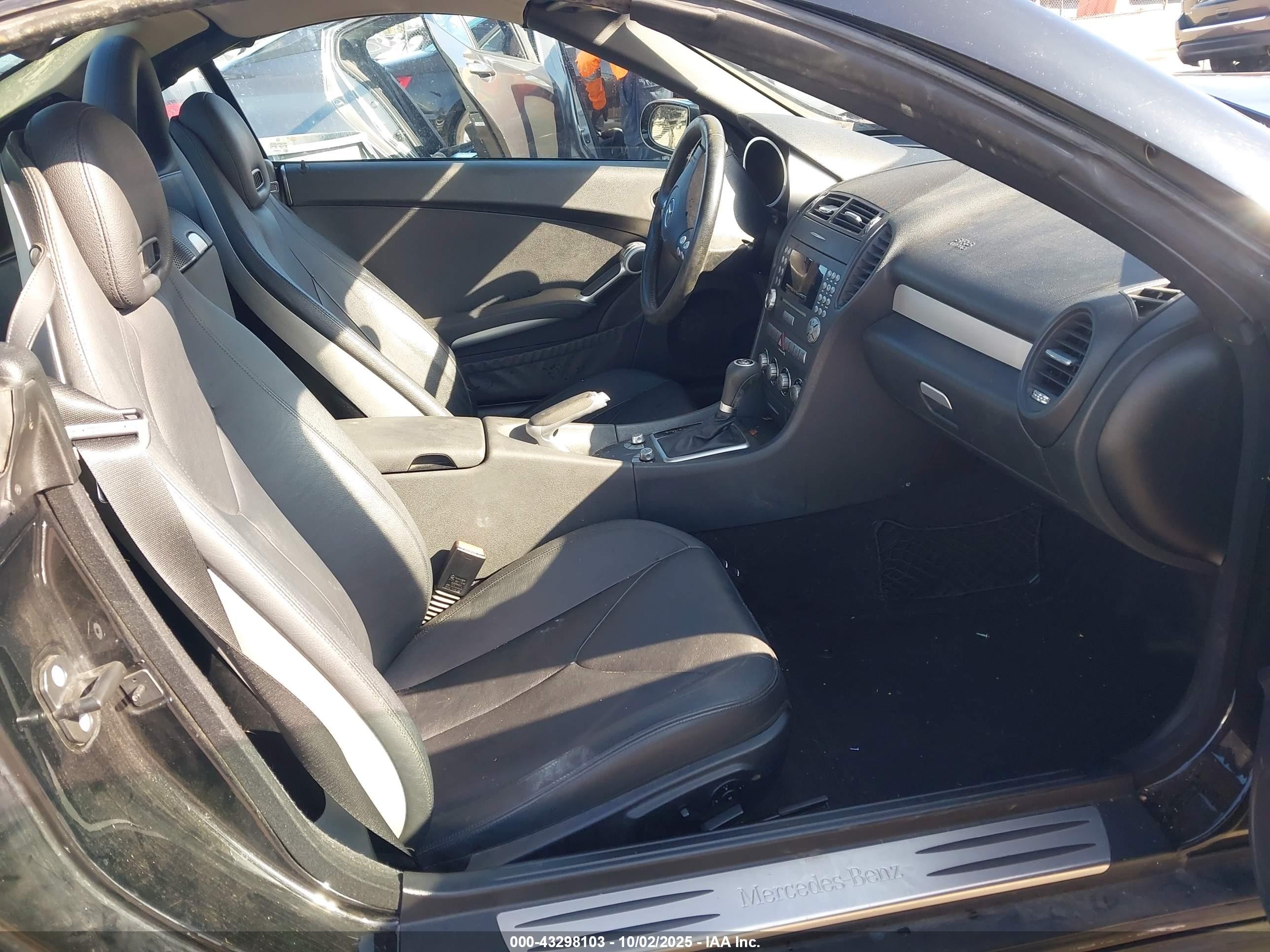 2008 Mercedes-benz Slk 280   Черный vin: WDBWK54F48F183135