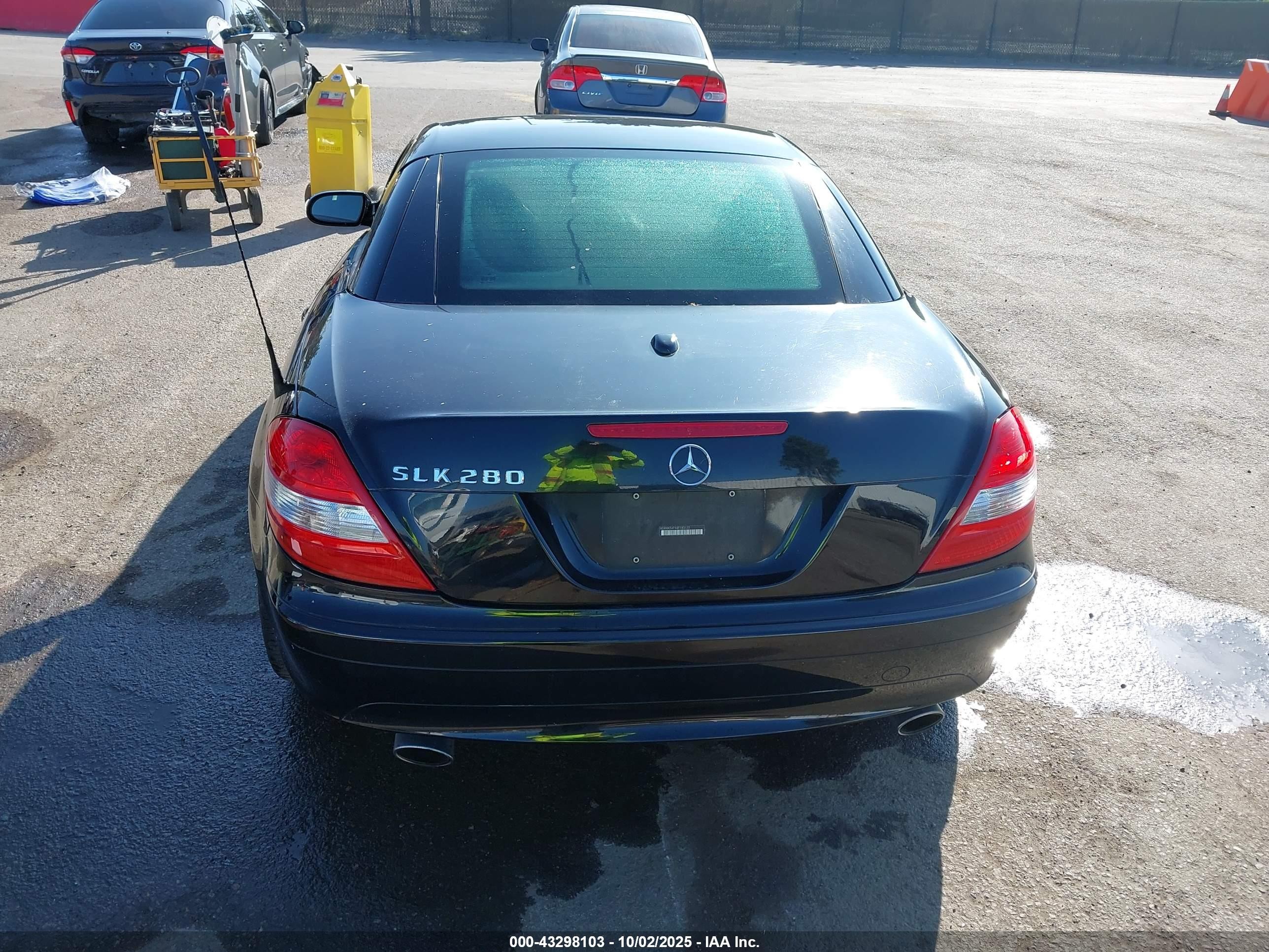 2008 Mercedes-benz Slk 280   Черный vin: WDBWK54F48F183135