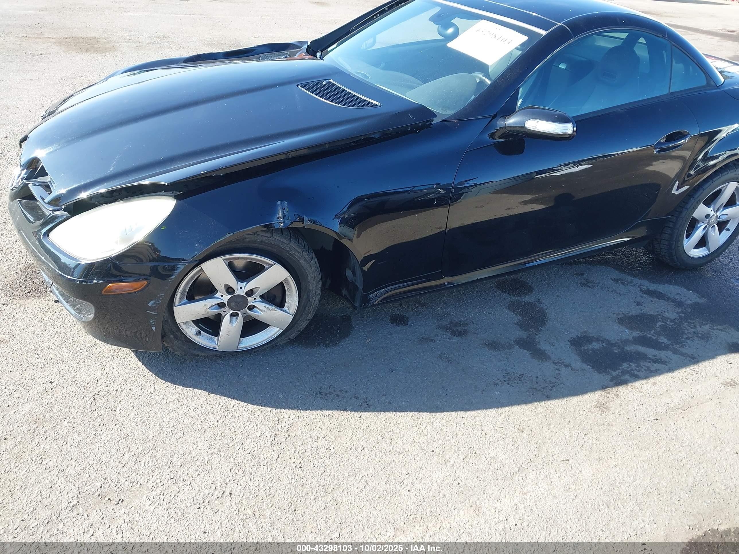 2008 Mercedes-benz Slk 280   Черный vin: WDBWK54F48F183135
