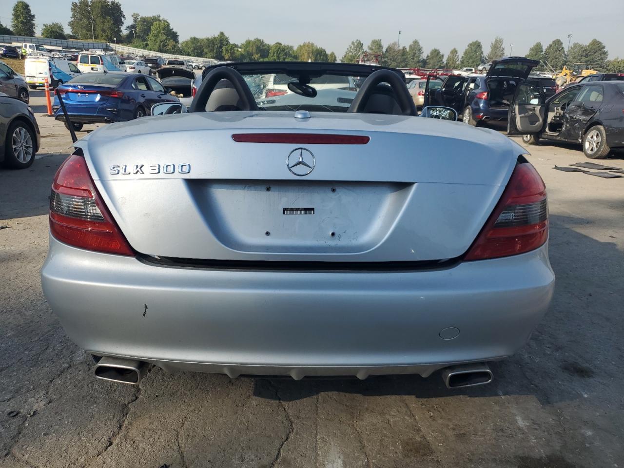 2009 Mercedes-benz Slk 300 Silver vin: WDBWK54F49F188028