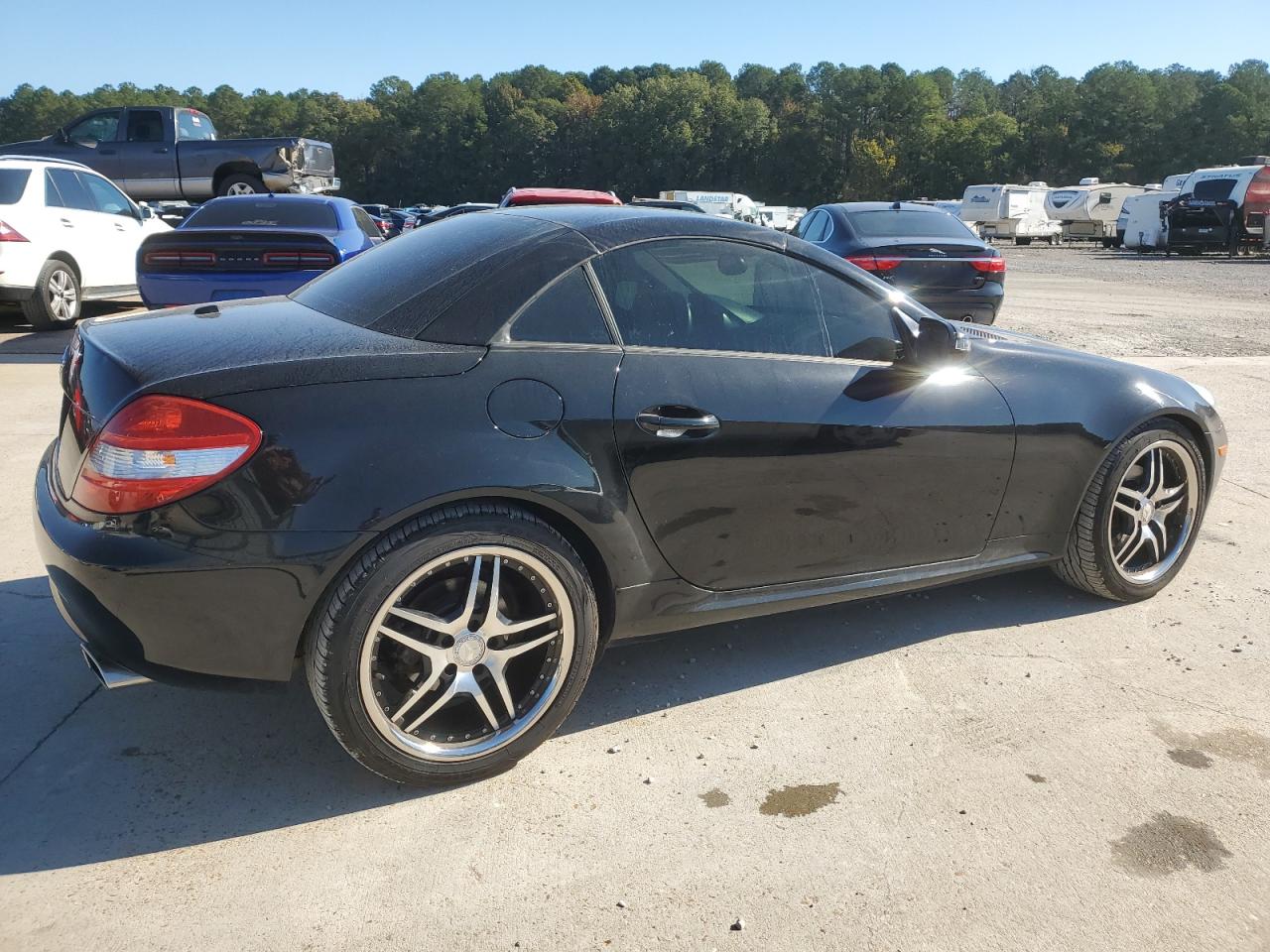 2009 Mercedes-benz Slk 300 Black vin: WDBWK54F49F210349