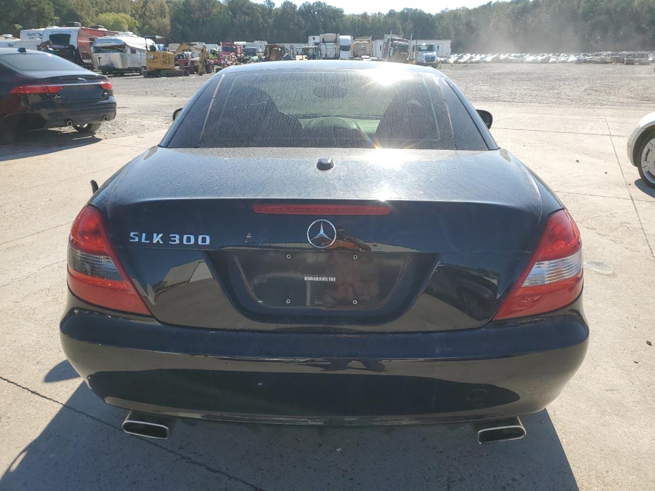 2009 Mercedes-benz Slk 300 Black vin: WDBWK54F49F210349