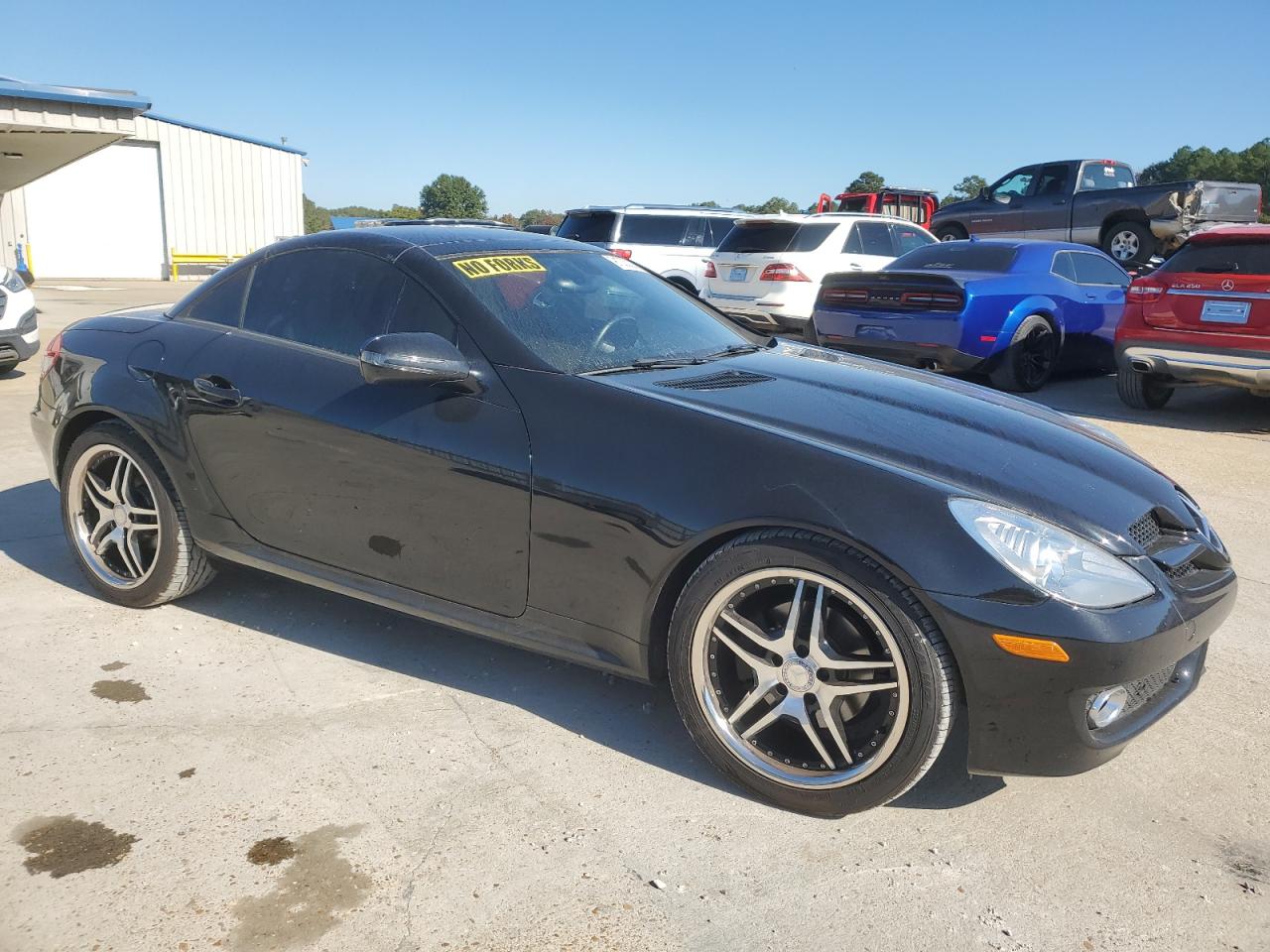 2009 Mercedes-benz Slk 300 Black vin: WDBWK54F49F210349