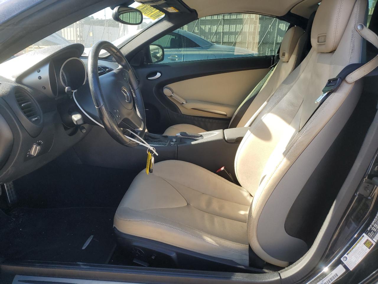 2009 Mercedes-benz Slk 300 Black vin: WDBWK54F49F210349