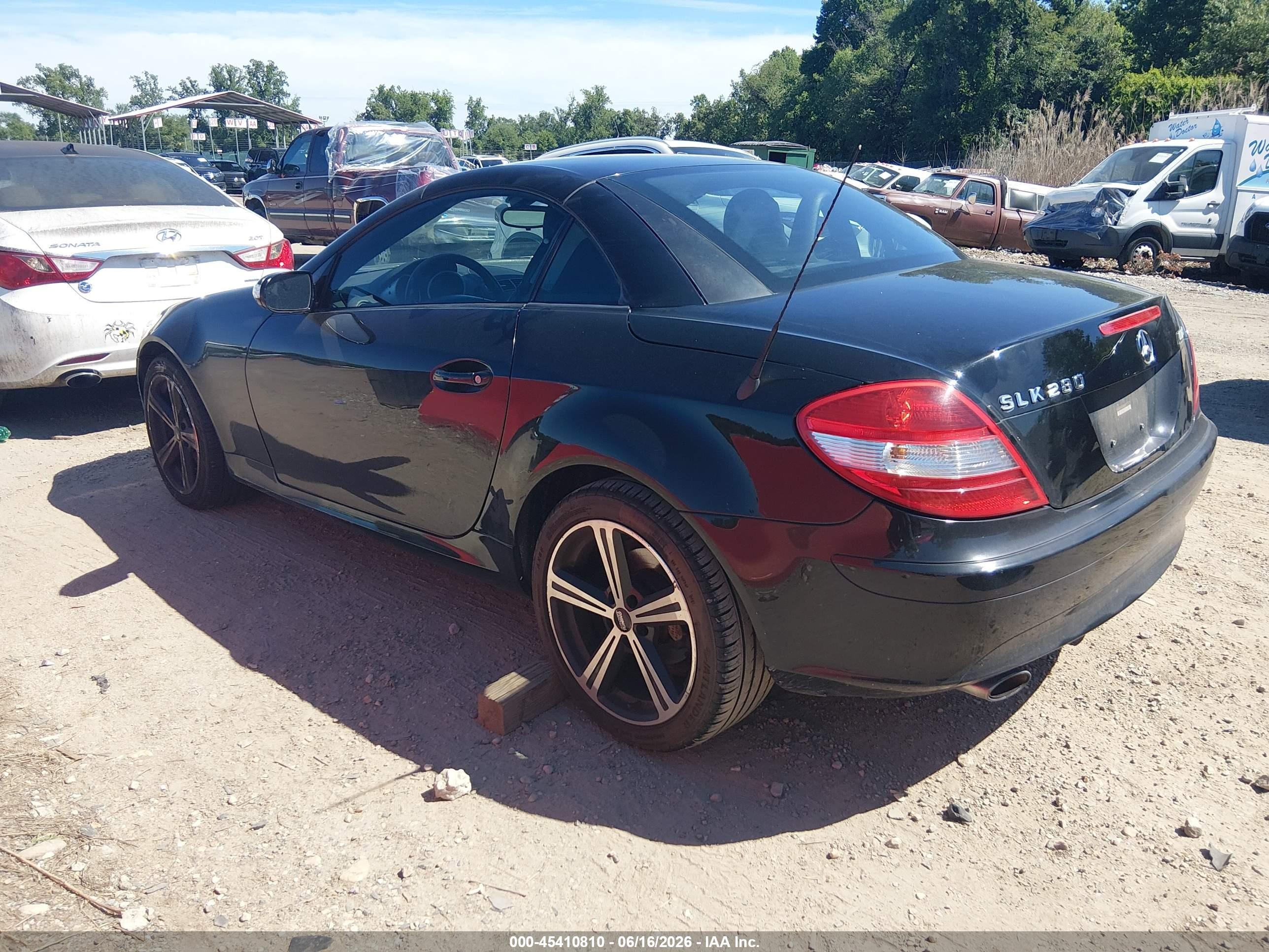 2006 Mercedes-benz Slk 280   Black vin: WDBWK54F56F084675