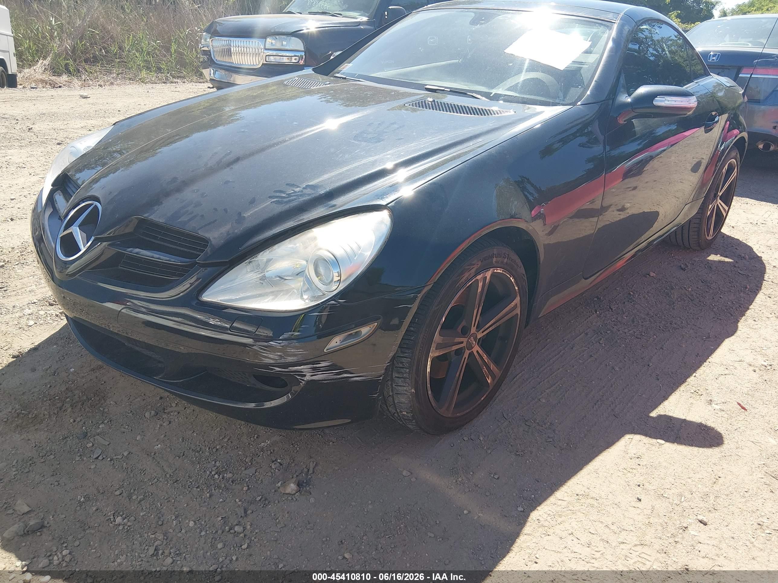 2006 Mercedes-benz Slk 280   Black vin: WDBWK54F56F084675