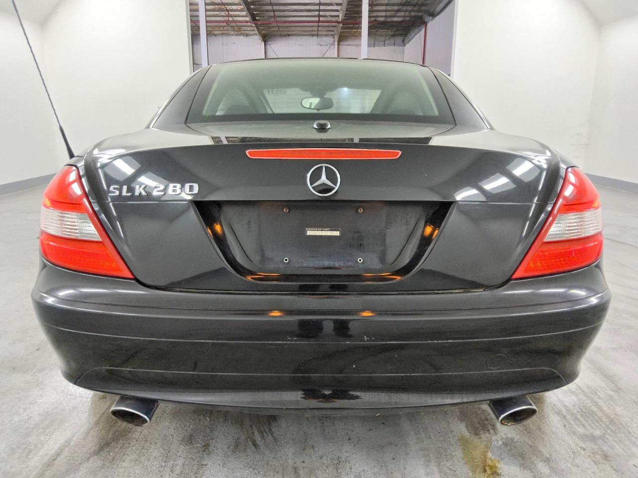 2006 Mercedes-benz Slk 280 Black vin: WDBWK54F56F124897