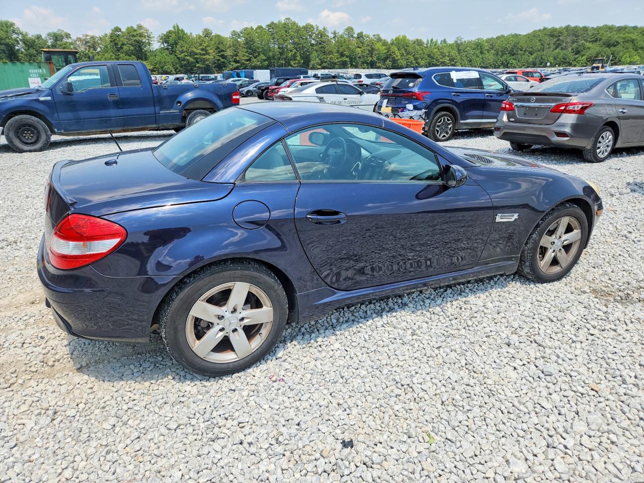 2007 Mercedes-benz Slk 280 Blue vin: WDBWK54F57F146531