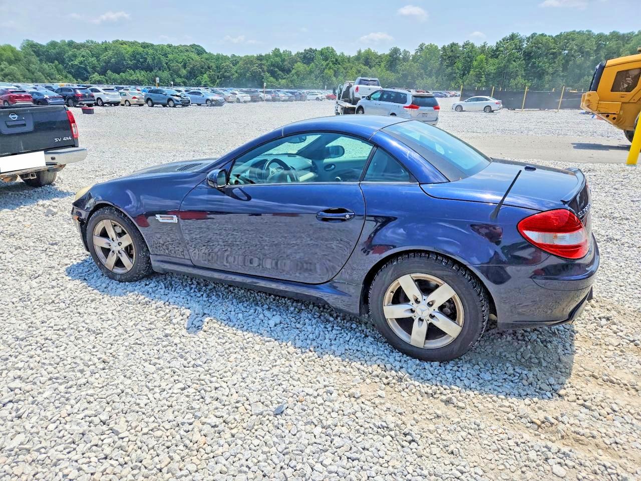 2007 Mercedes-benz Slk 280 Blue vin: WDBWK54F57F146531