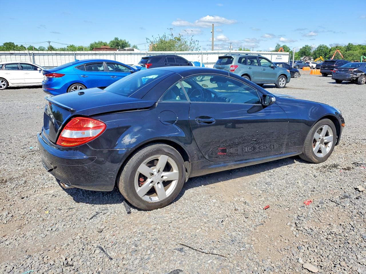 2008 Mercedes-benz Slk 280 Black vin: WDBWK54F58F184407