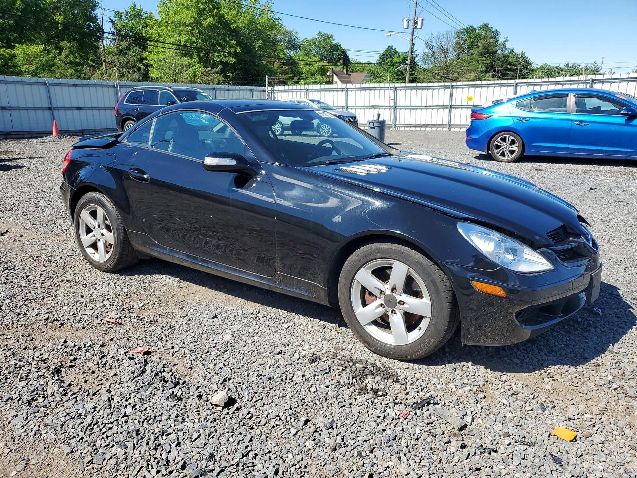 2008 Mercedes-benz Slk 280 Black vin: WDBWK54F58F184407