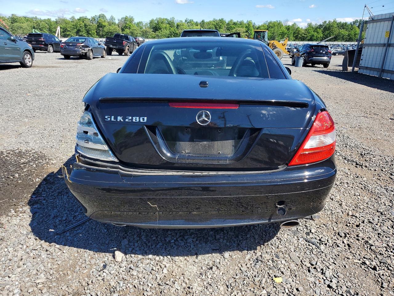 2008 Mercedes-benz Slk 280 Black vin: WDBWK54F58F184407