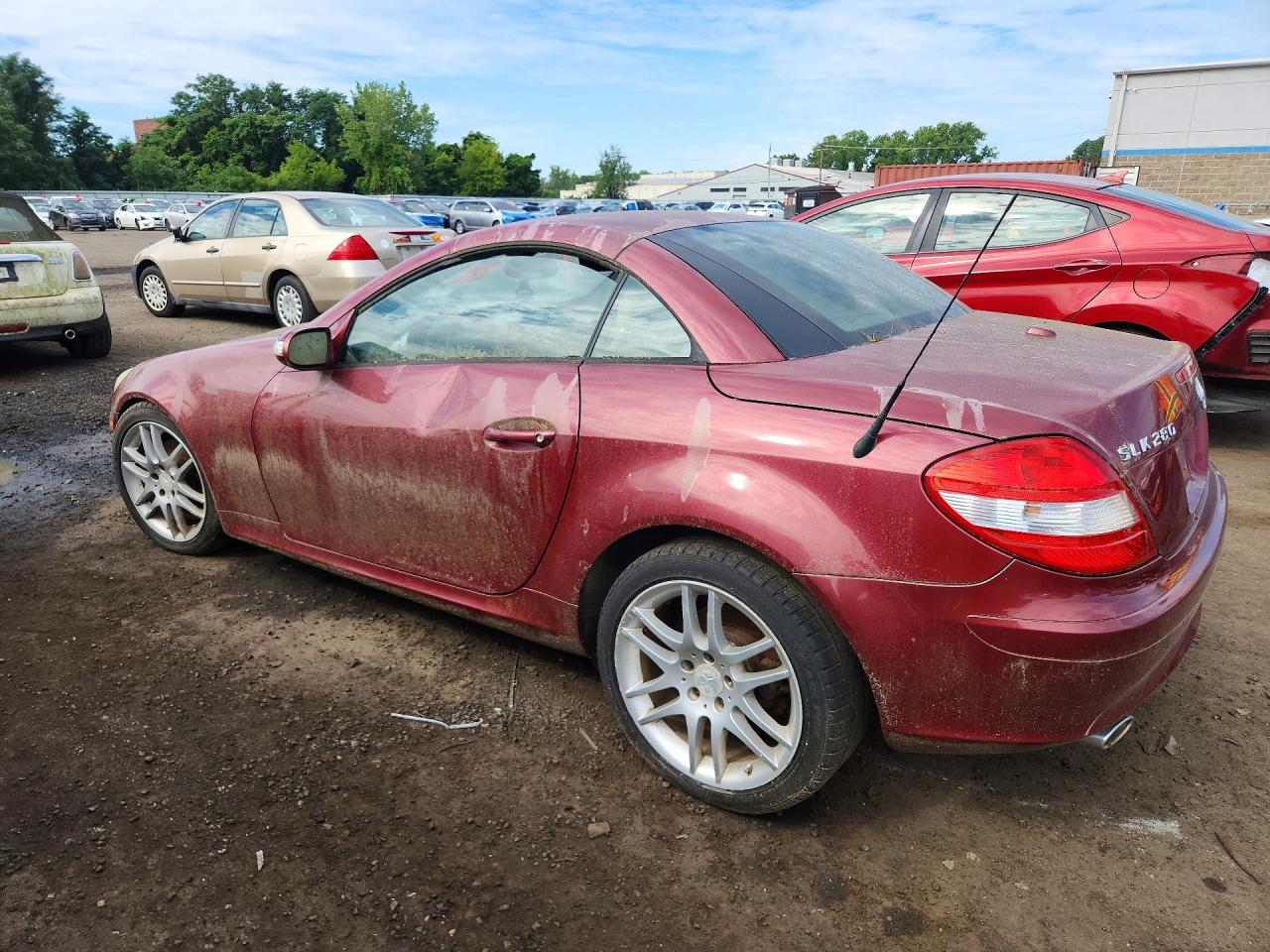 2008 Mercedes-benz Slk 280 Burgundy vin: WDBWK54F58F187369