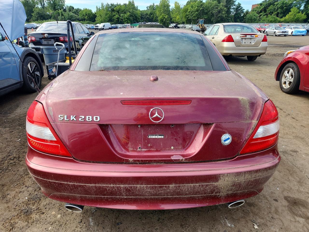 2008 Mercedes-benz Slk 280 Burgundy vin: WDBWK54F58F187369