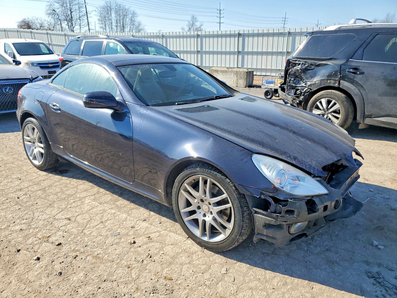 2009 Mercedes-benz Slk 300 Black vin: WDBWK54F59F210344