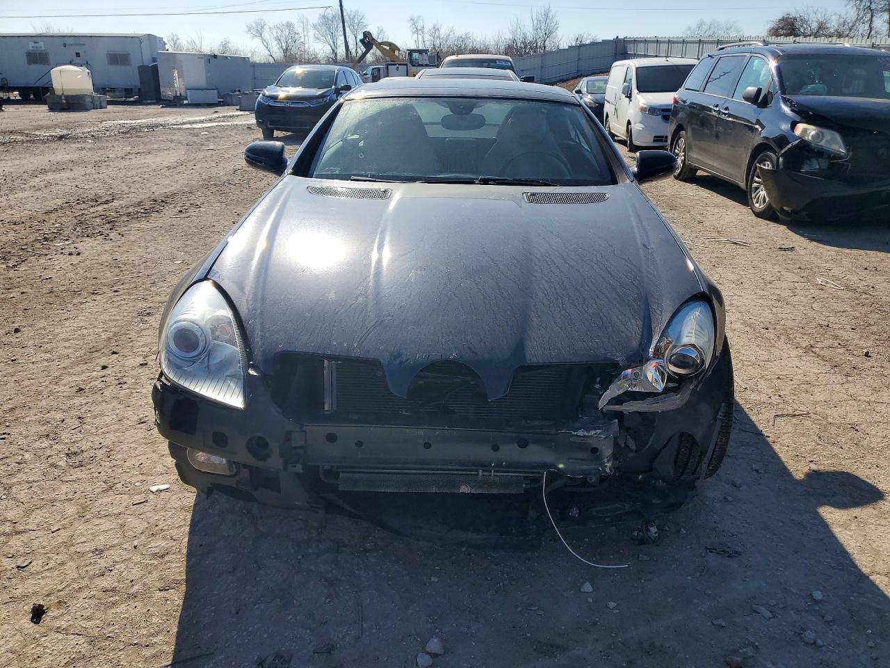 2009 Mercedes-benz Slk 300 Black vin: WDBWK54F59F210344