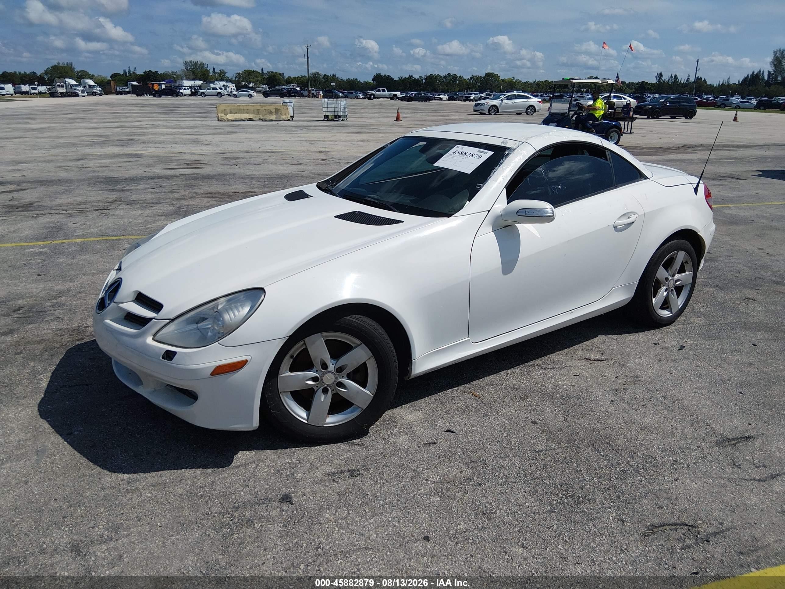 2006 Mercedes-benz Slk 280   White vin: WDBWK54F66F091697