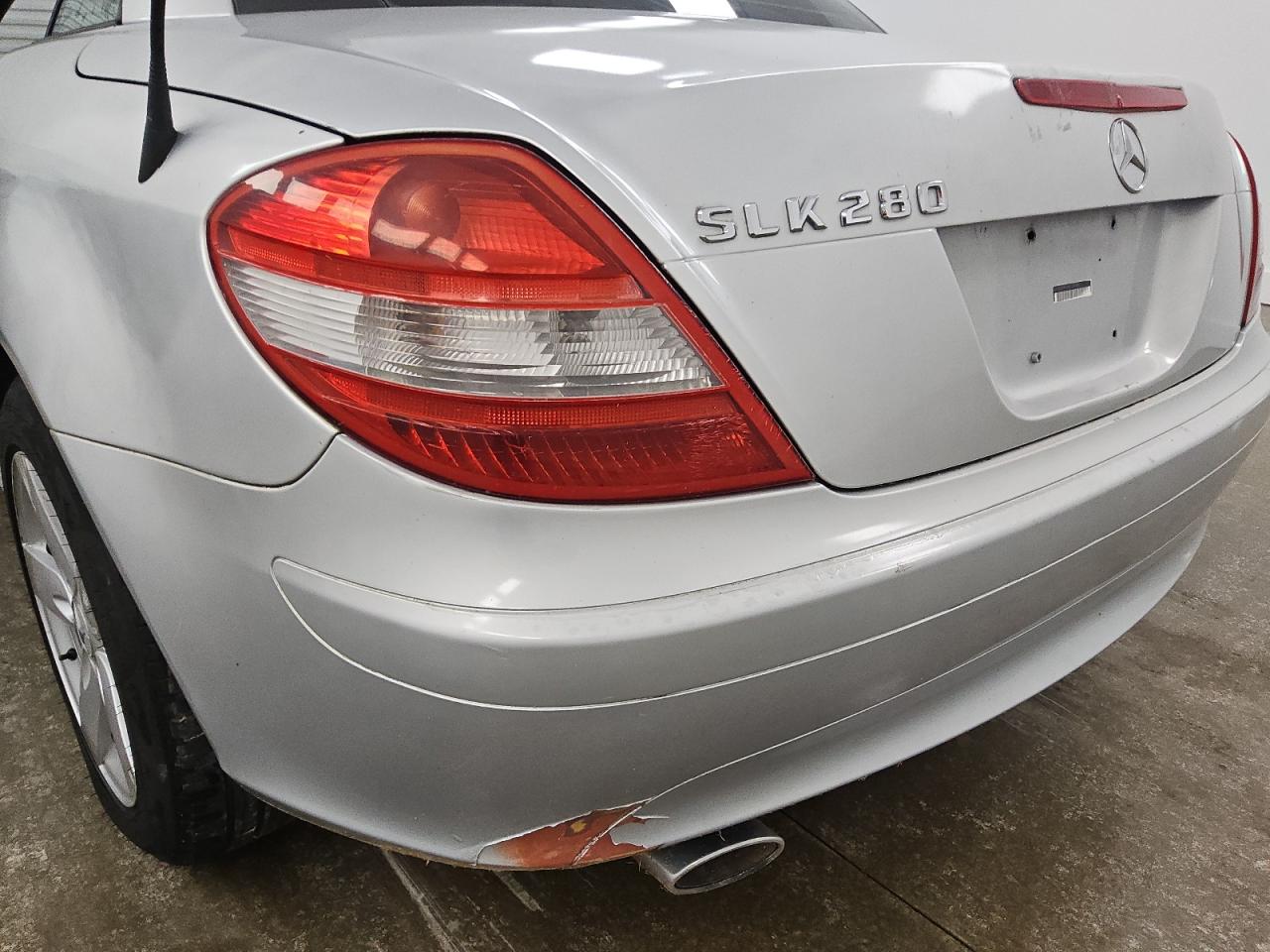 2006 Mercedes-benz Slk 280 Silver vin: WDBWK54F66F129591 Damage: Rear Bumper, Multiple Scratches Heavy, 2