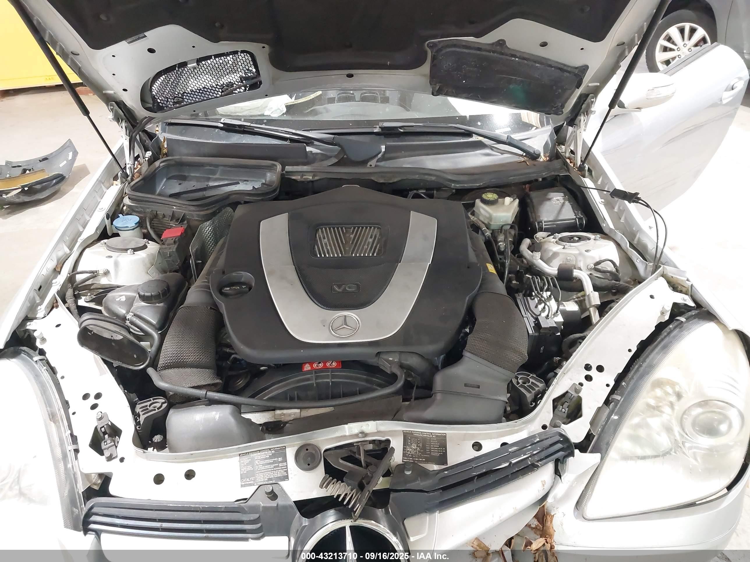 2007 Mercedes-benz Slk 280   Silver vin: WDBWK54F67F149809