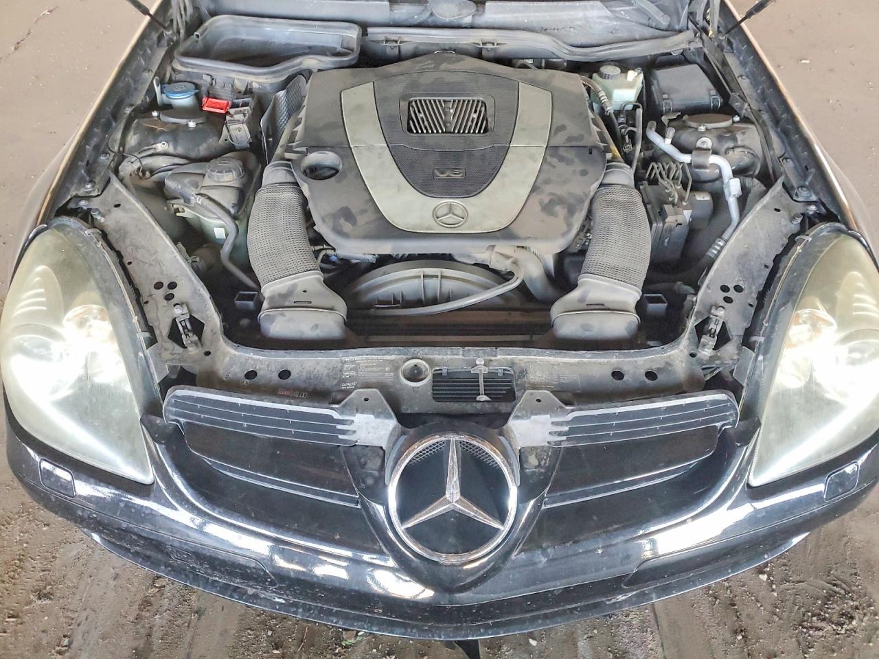 2007 Mercedes-benz Slk 280 Black vin: WDBWK54F67F159949