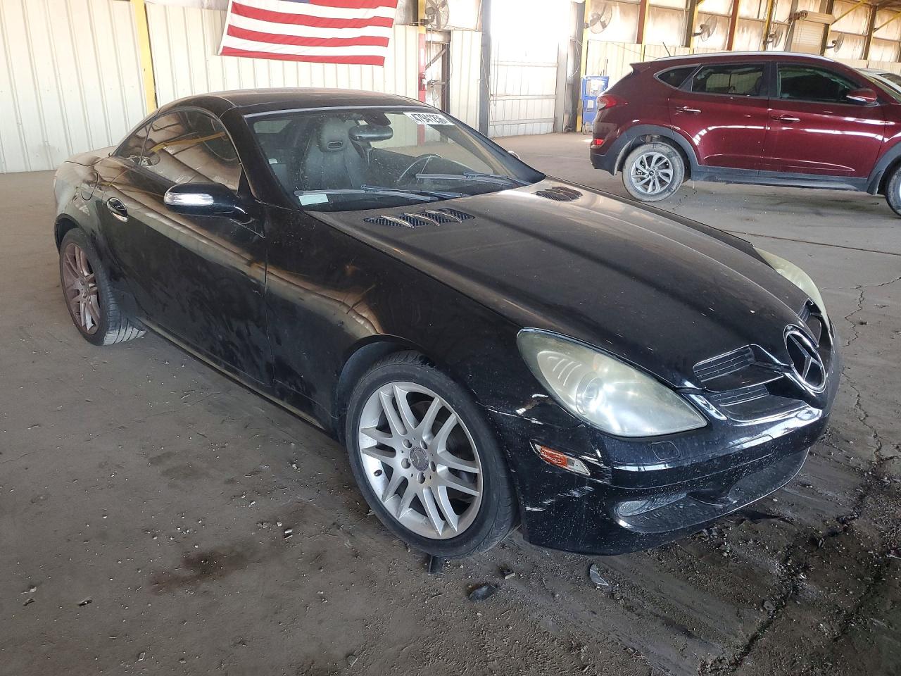 2007 Mercedes-benz Slk 280 Black vin: WDBWK54F67F159949