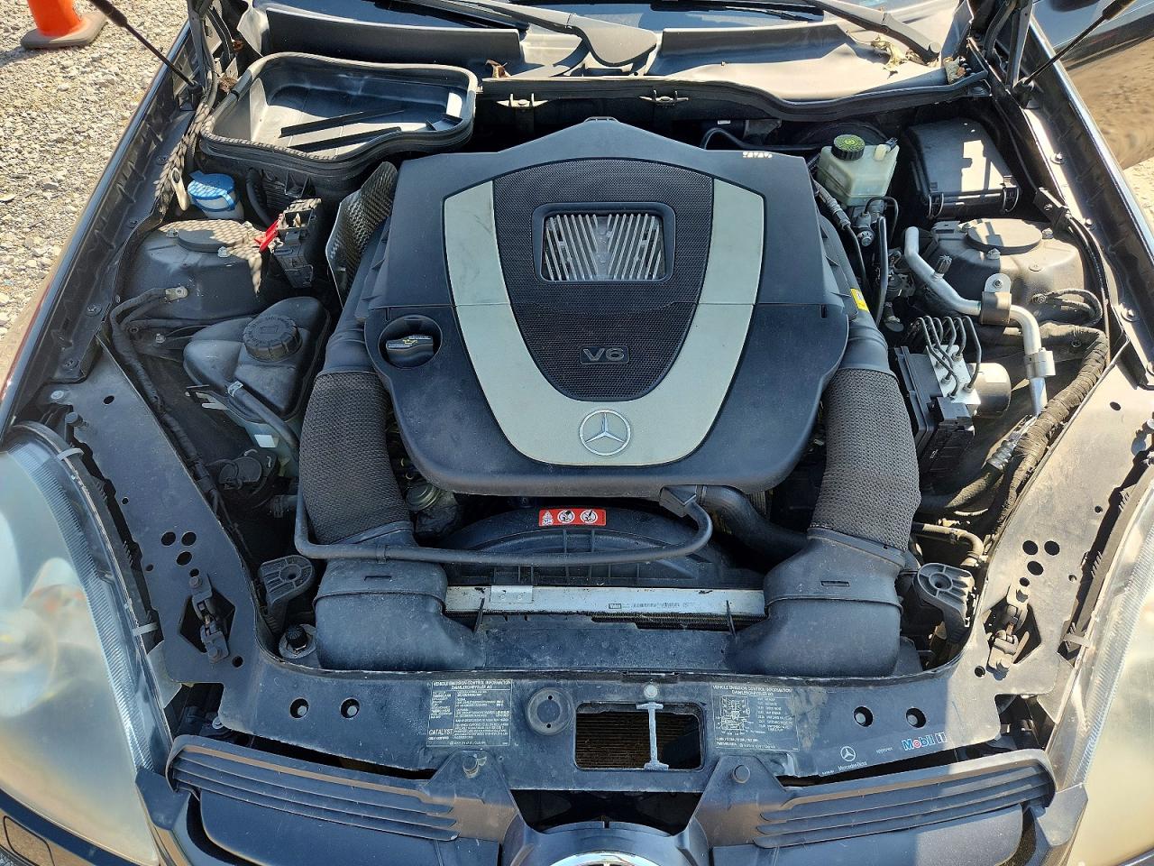 2007 Mercedes-benz Slk 280 Black vin: WDBWK54F67F170692