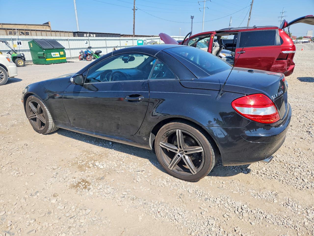 2007 Mercedes-benz Slk 280 Black vin: WDBWK54F67F170692