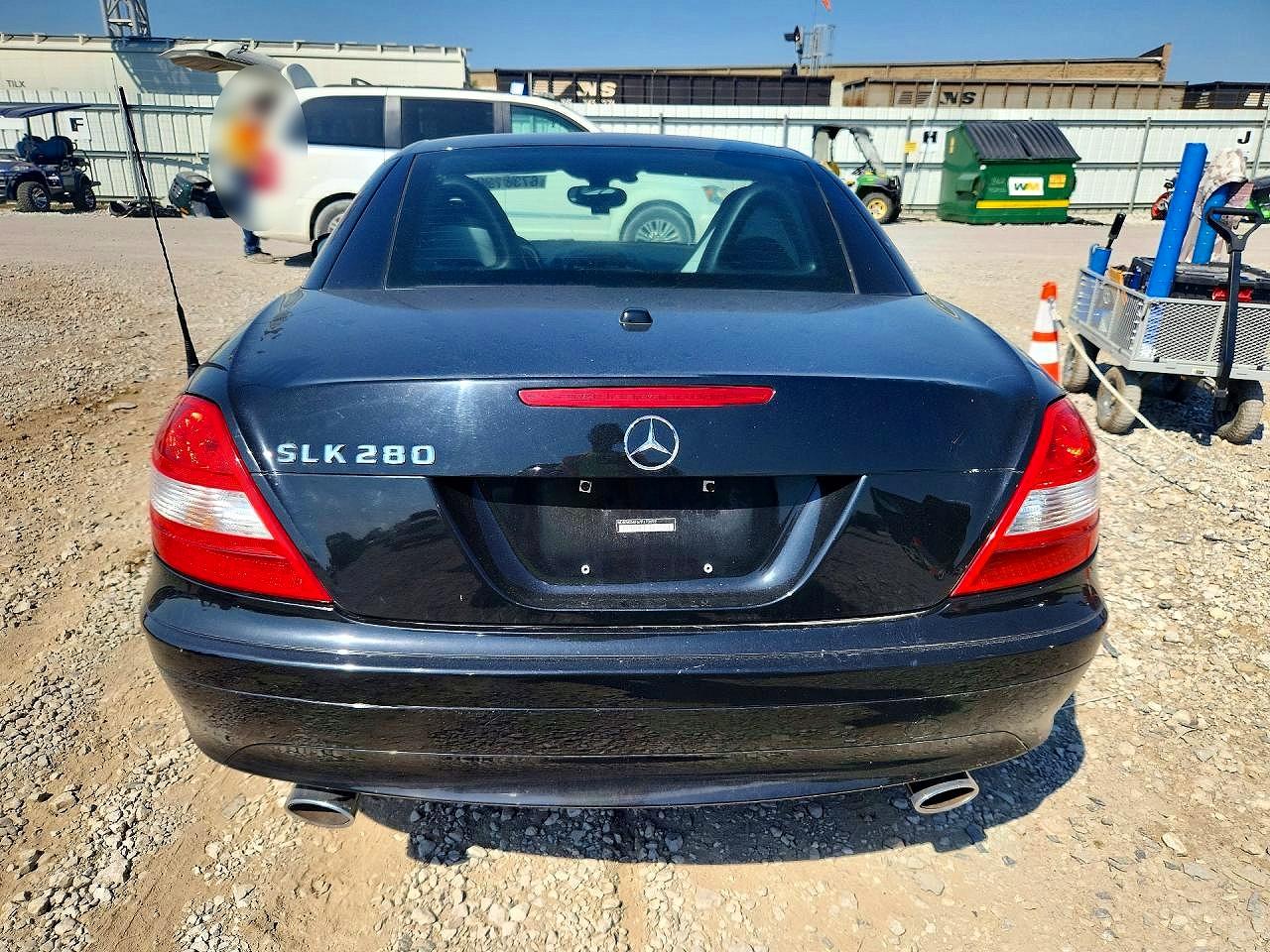2007 Mercedes-benz Slk 280 Black vin: WDBWK54F67F170692